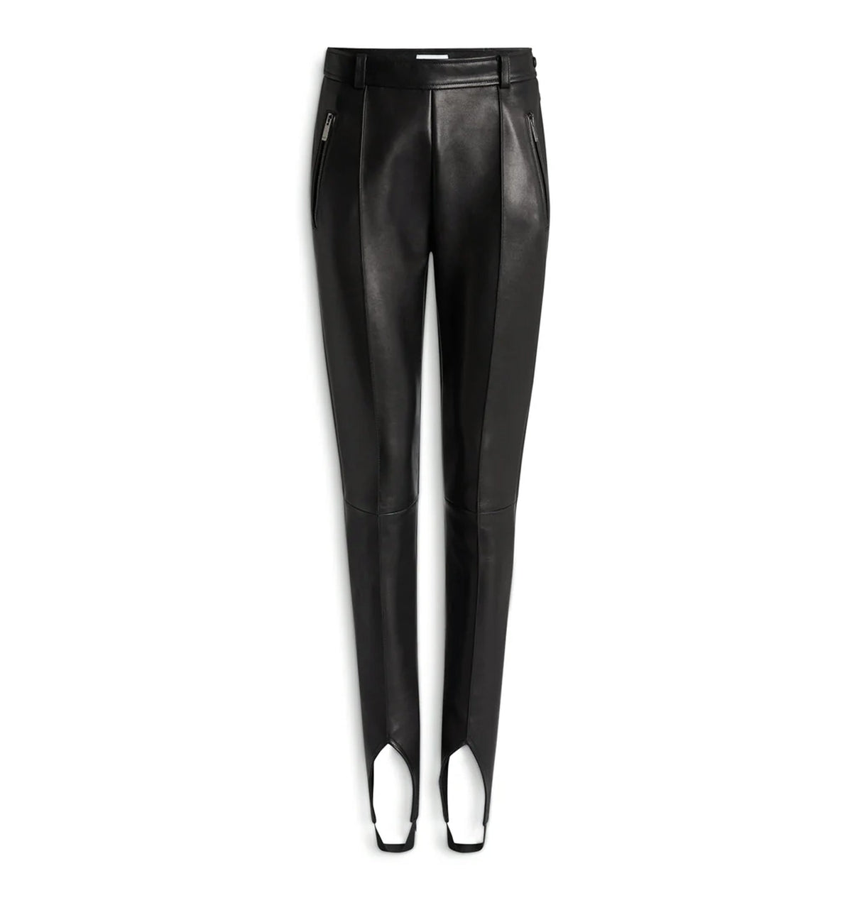 Lambskin trousers with stirrup