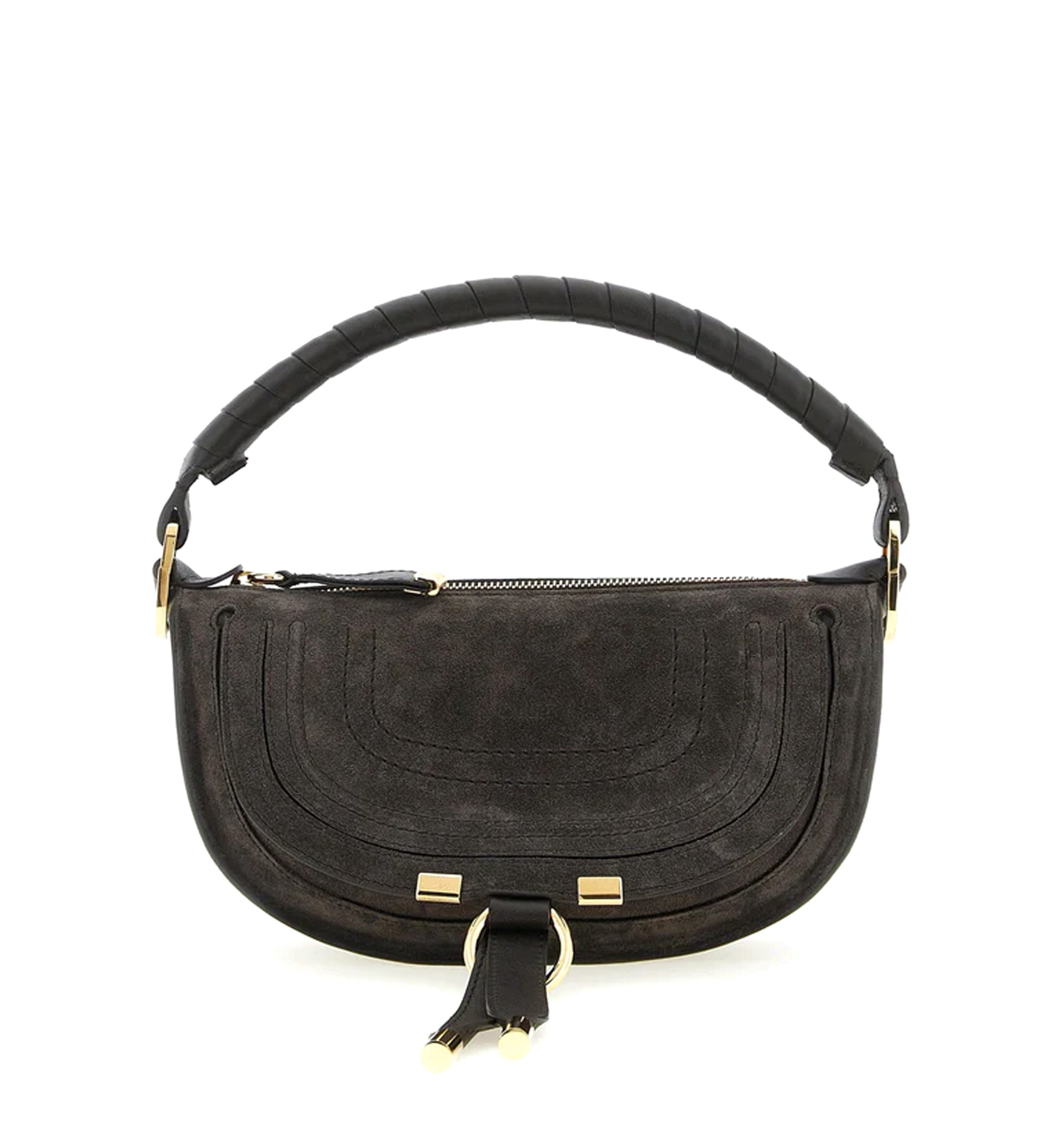 Mini Marcie shoulder bag in suede leather