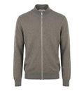 Cashmere high-neck cardigan with zipper