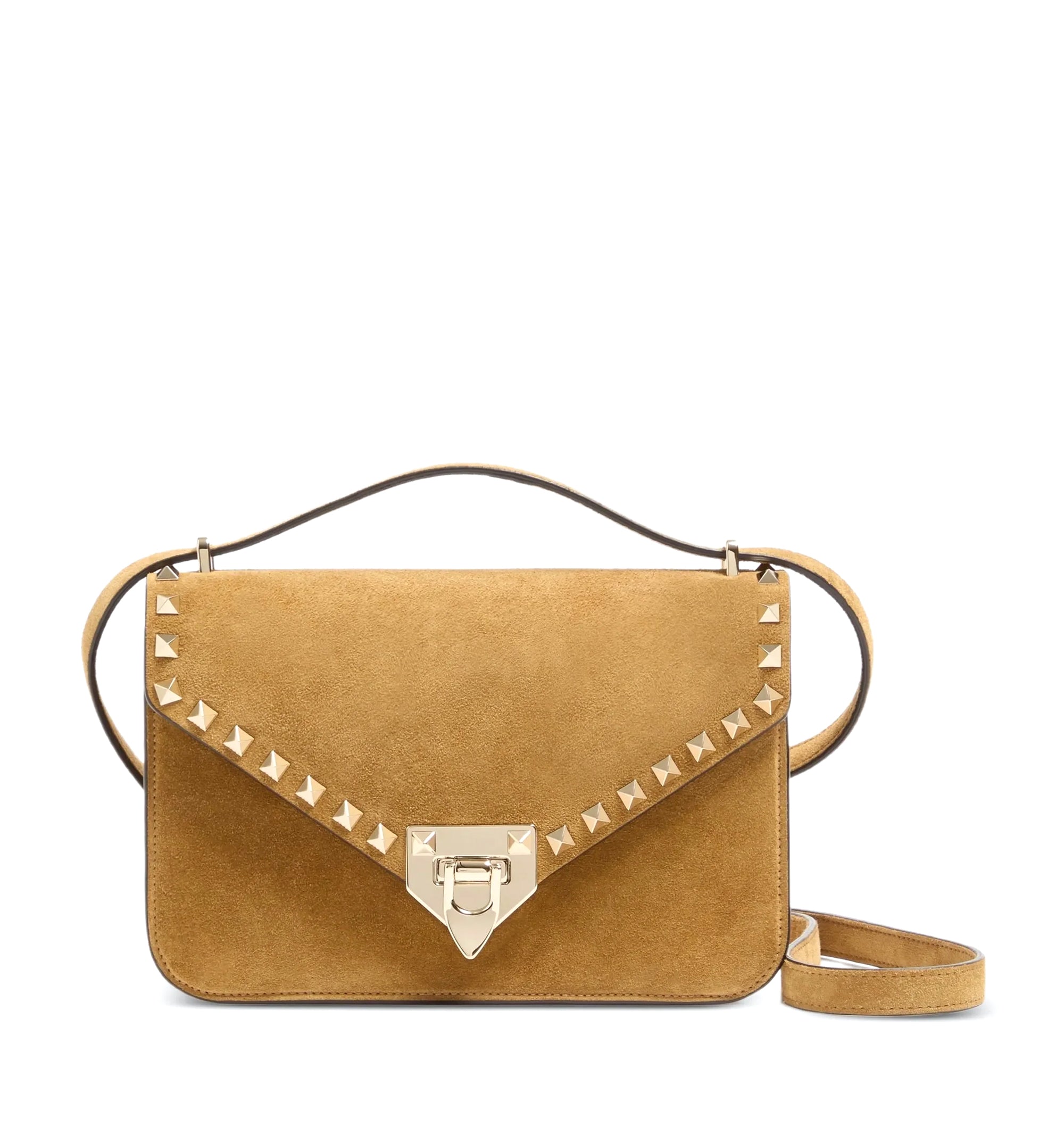Rockstud Small Shoulder Bag In Suede