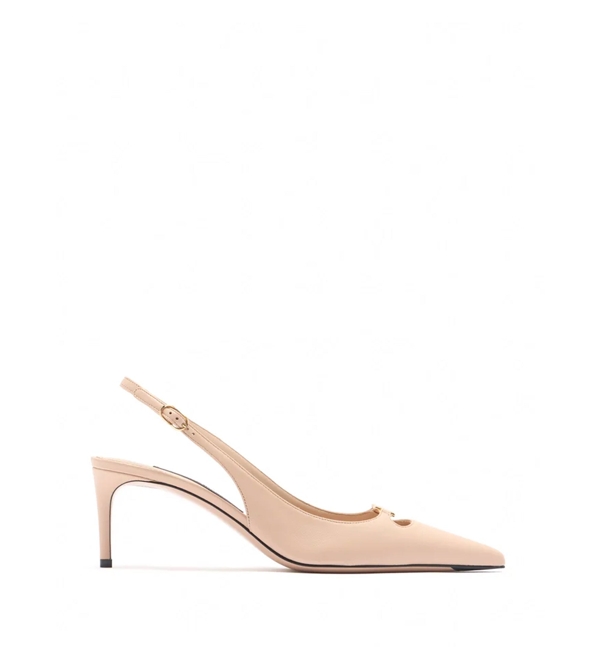 60 mm Logo Leather Slingbacks