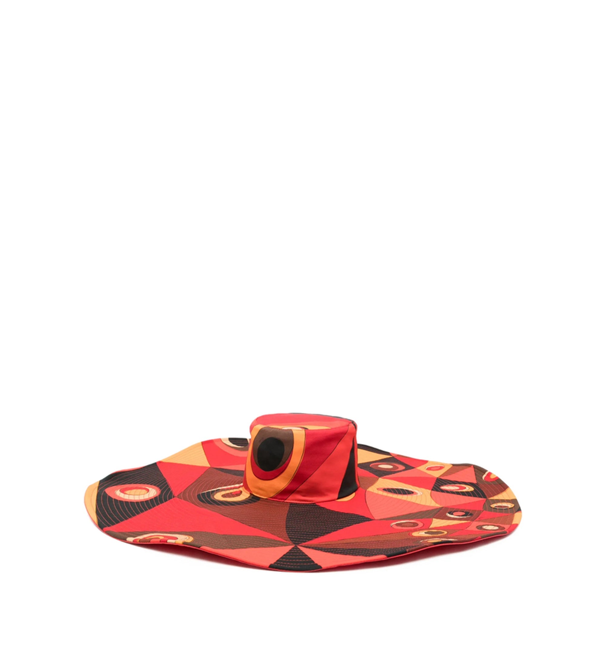 Occhi Print Wide-Brimmed Hat