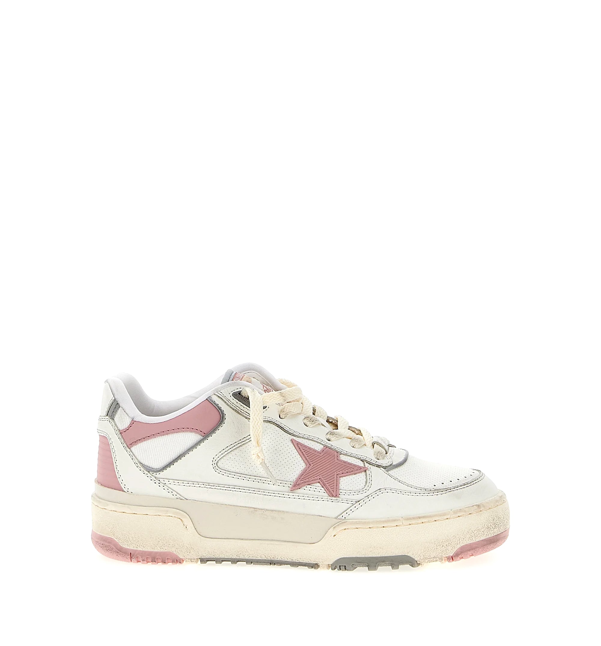 Women’s Forty2 with Pink Star and White Leather Heel Tab