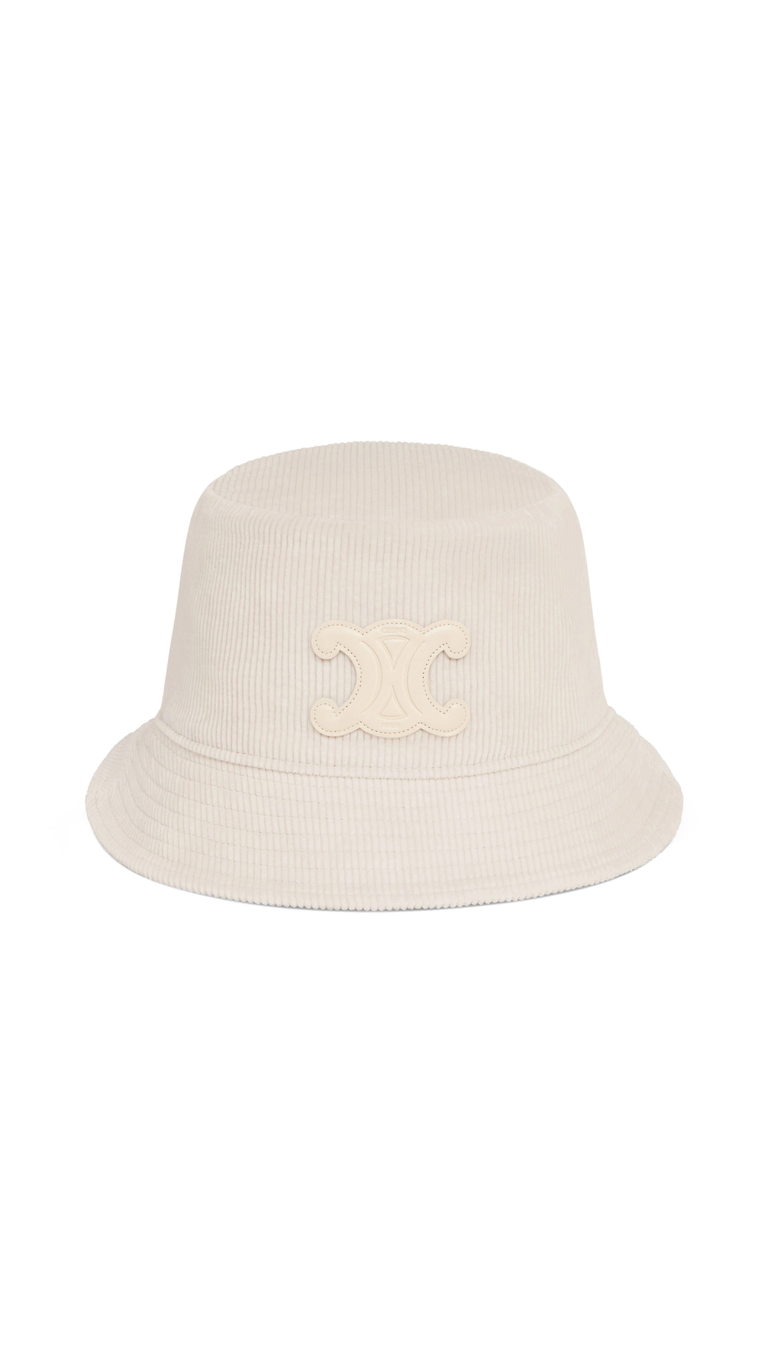 Triomphe Bucket in Corduroy - Off White