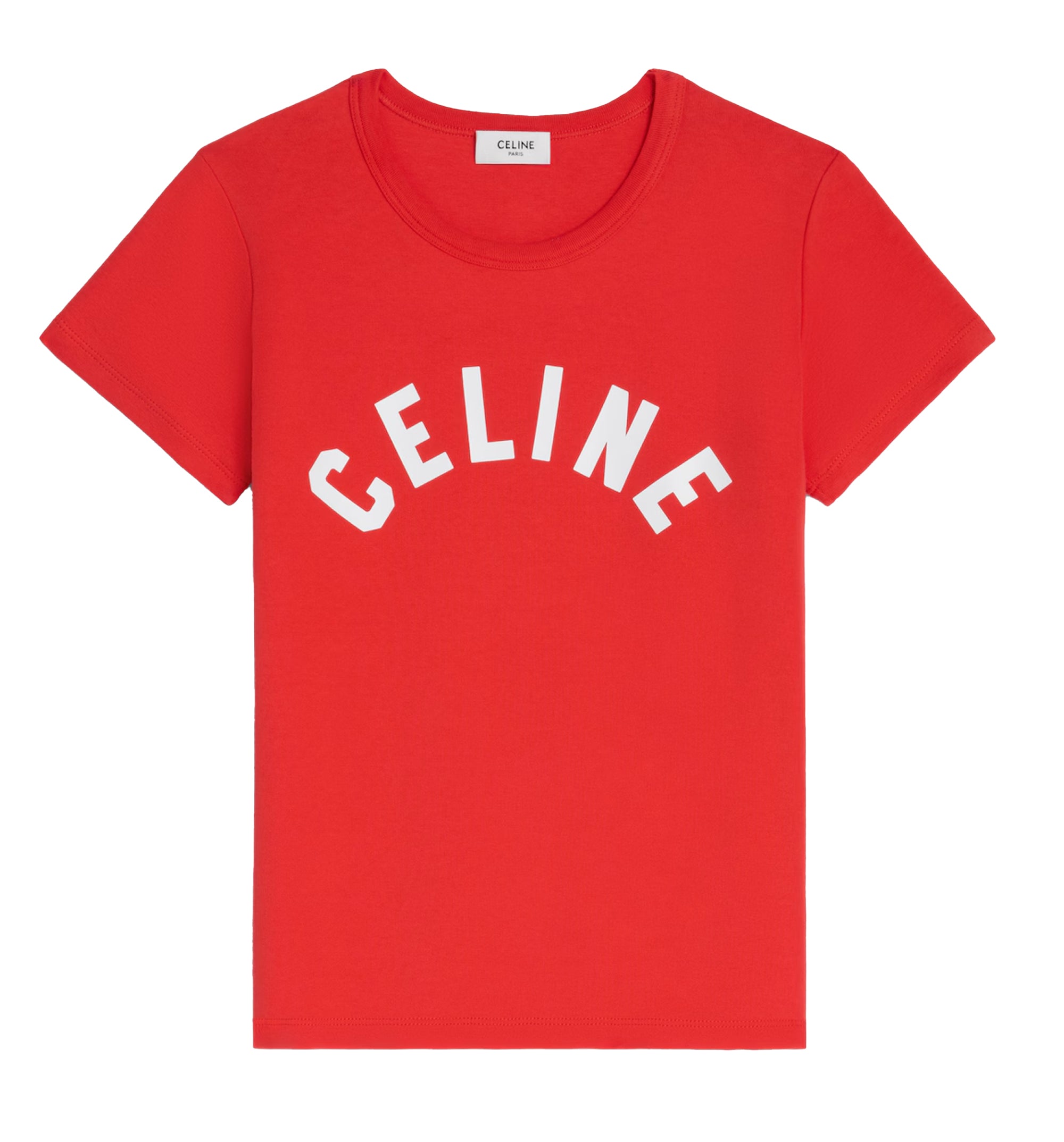 Cotton T-shirt with front lettering logo print