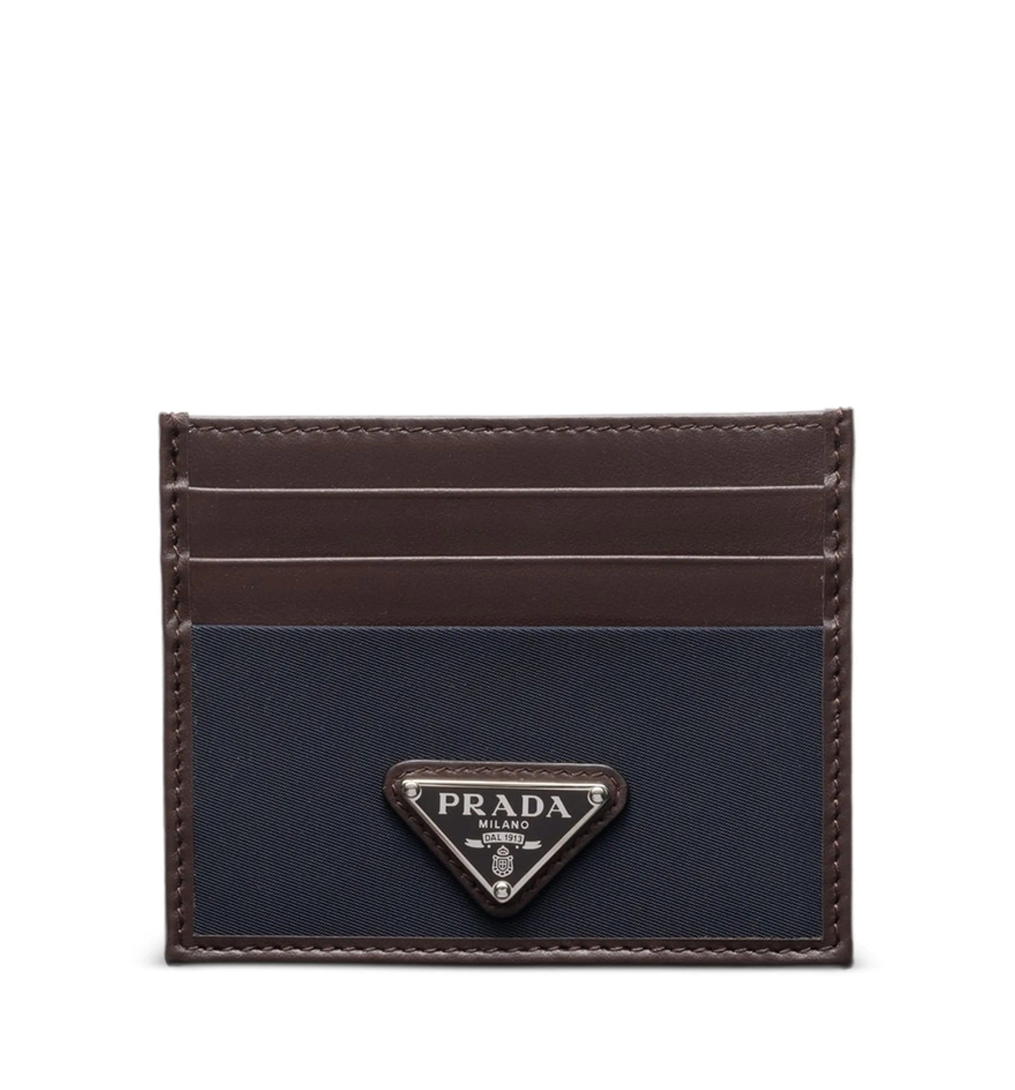 Prada Speedrock Re-Nylon and leather card holder