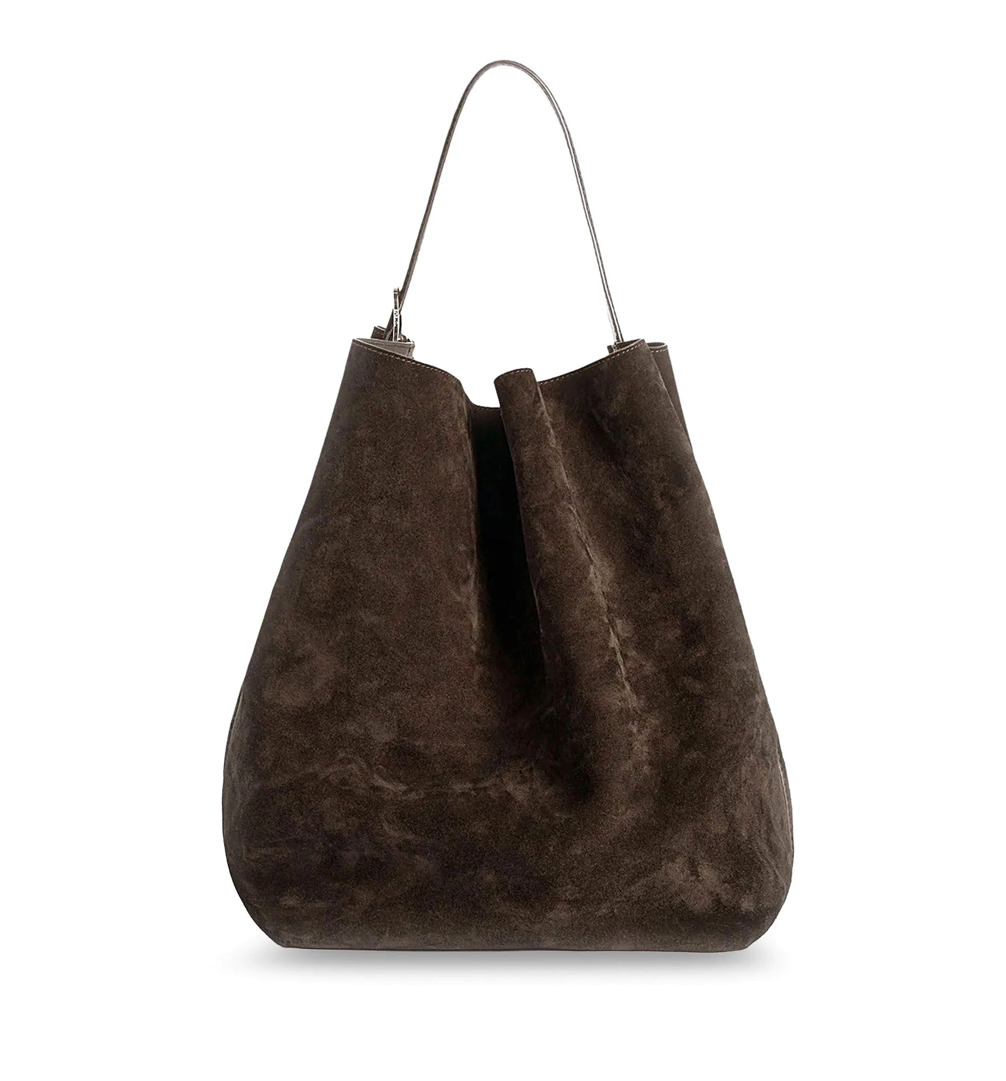 Suede Belted Tote Bag