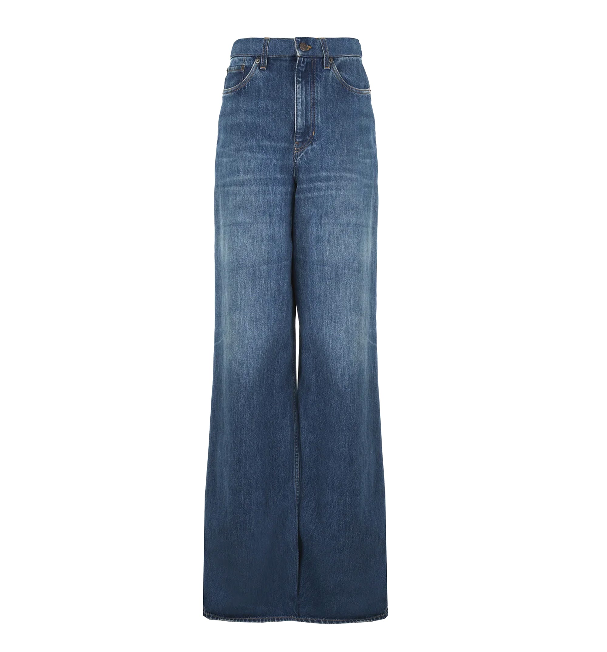 Wide-leg Jeans In Denim