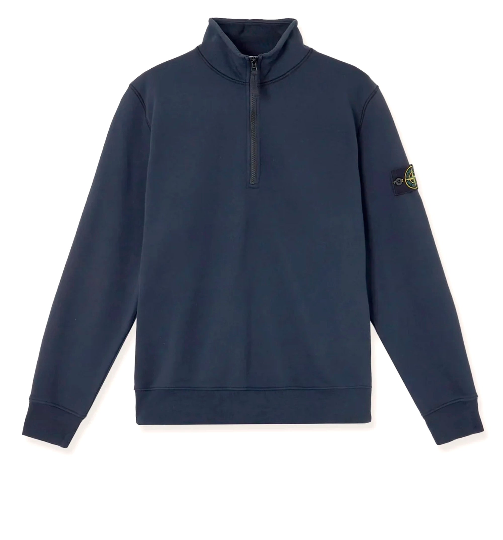 Cotton sweatshirt with side logo patch