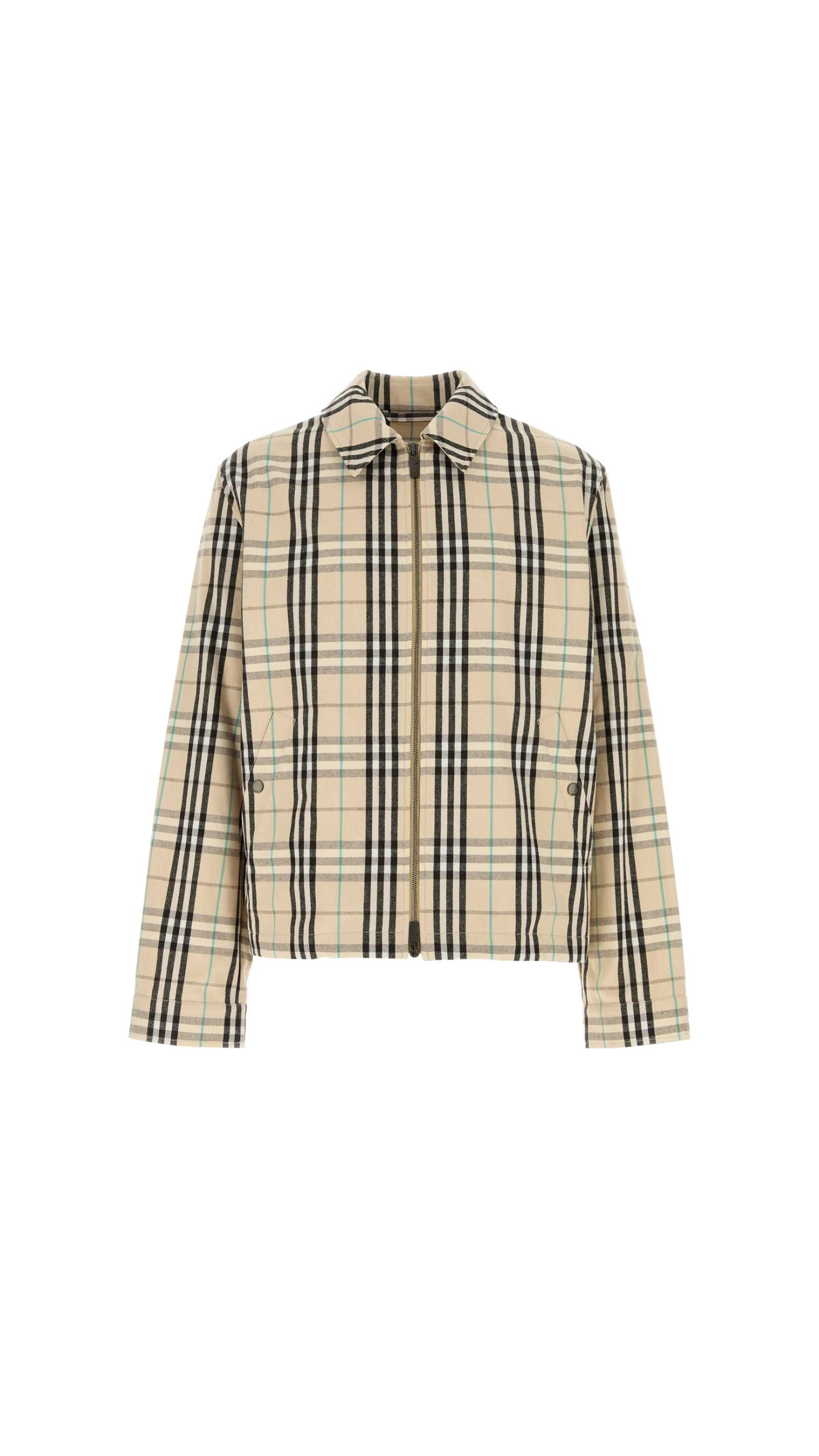 Embroidered Cotton Jacket - Beige