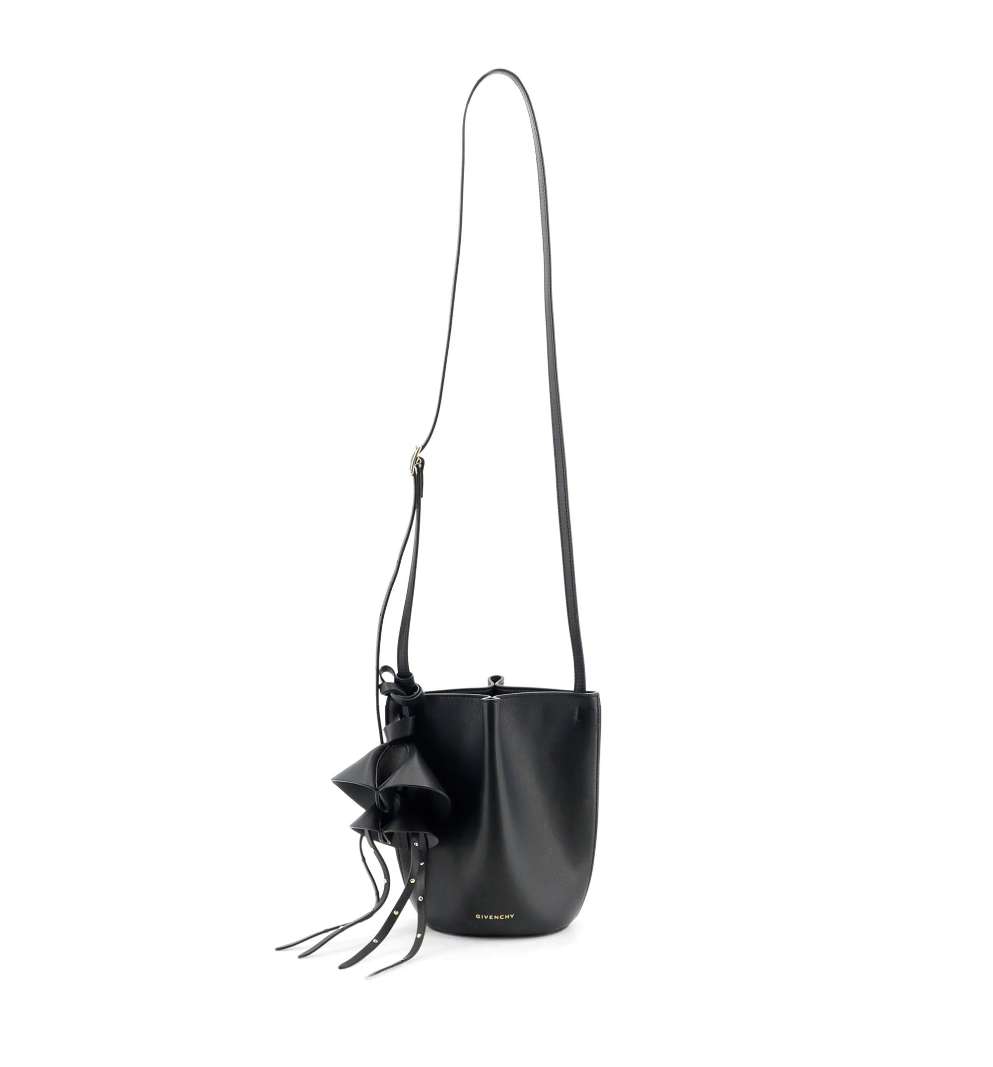 Nano Snap Bucket Bag In Grained Leather