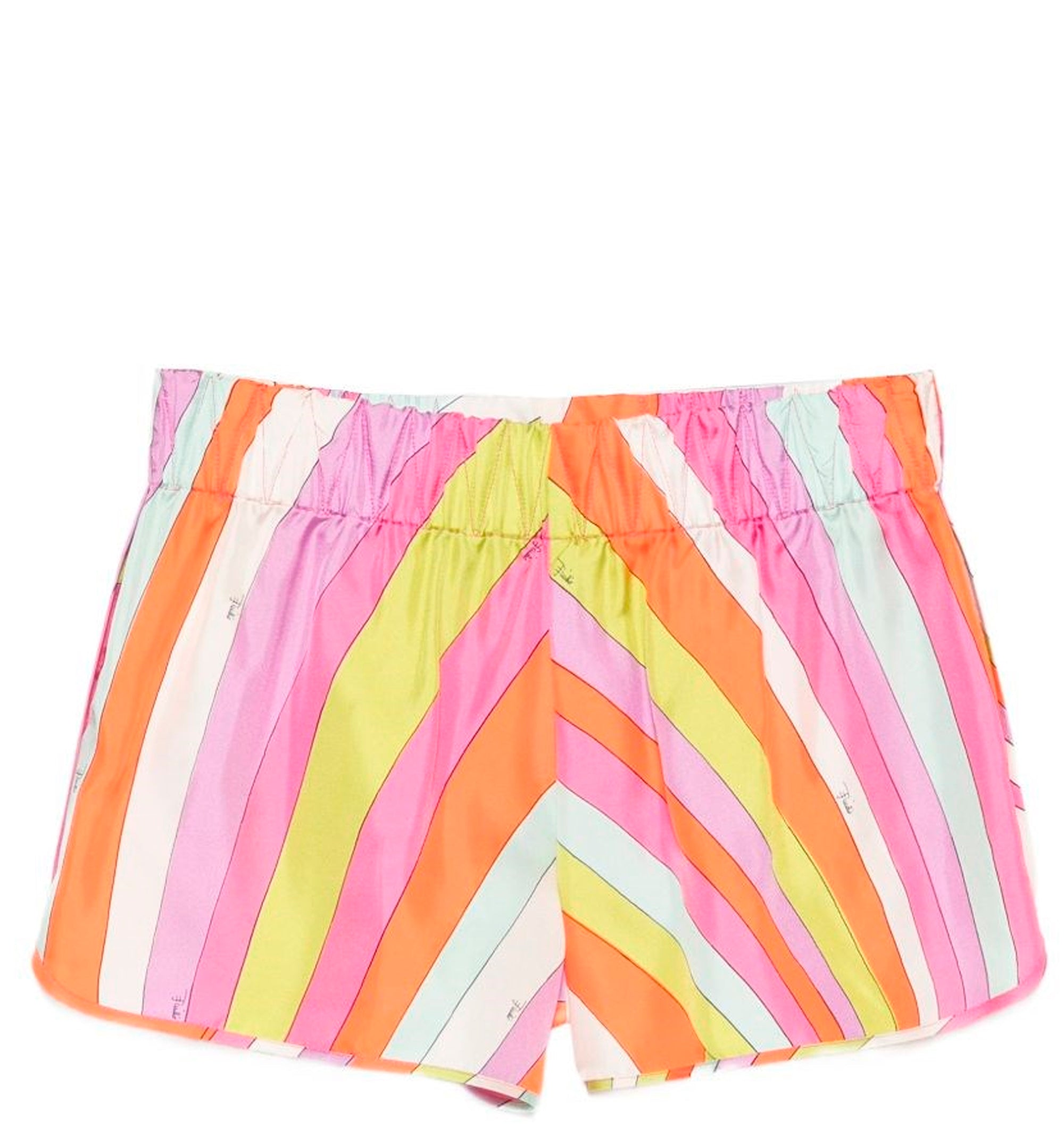 Printed silk shorts