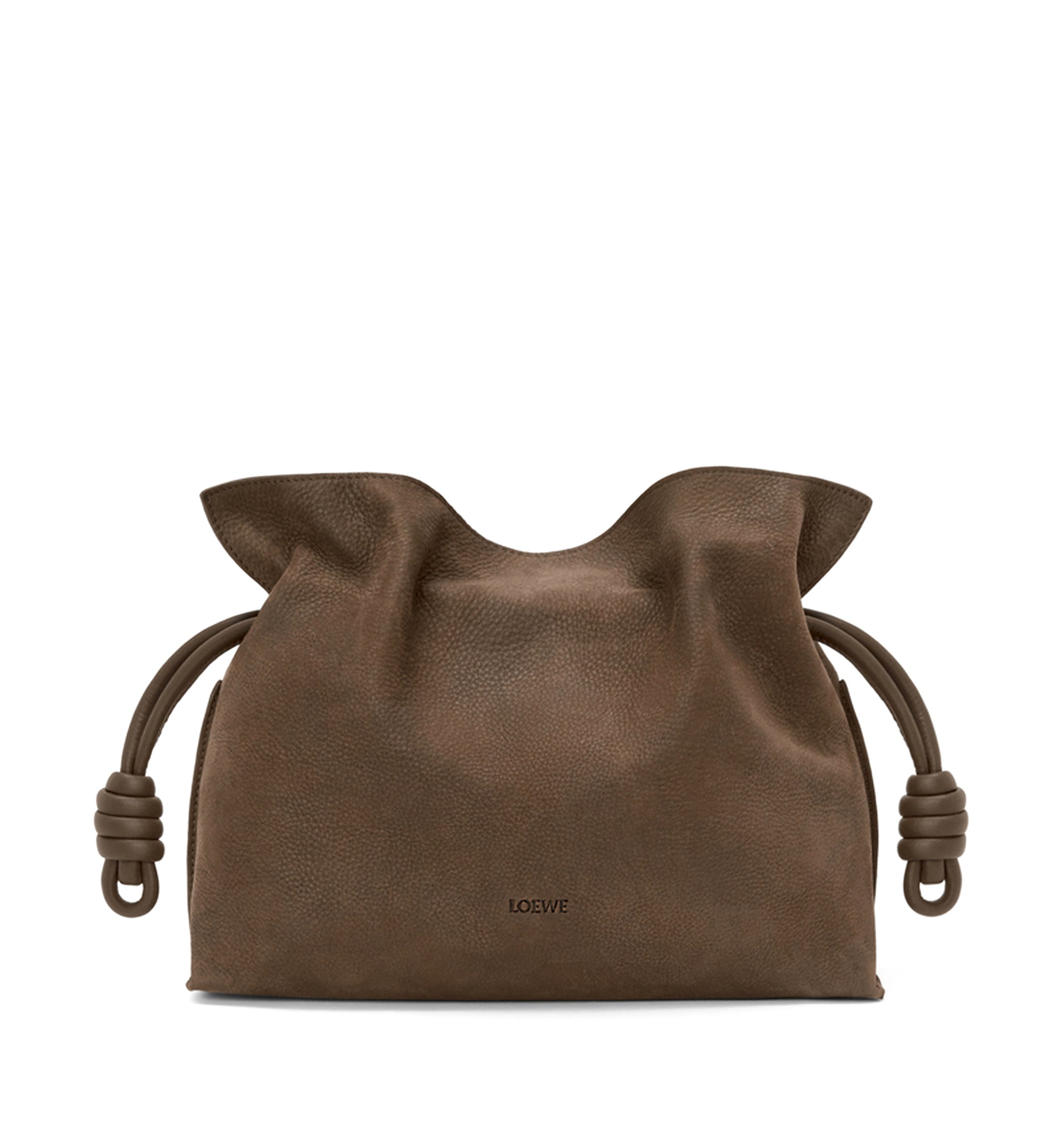 Medium Flamenco clutch in grained nubuck