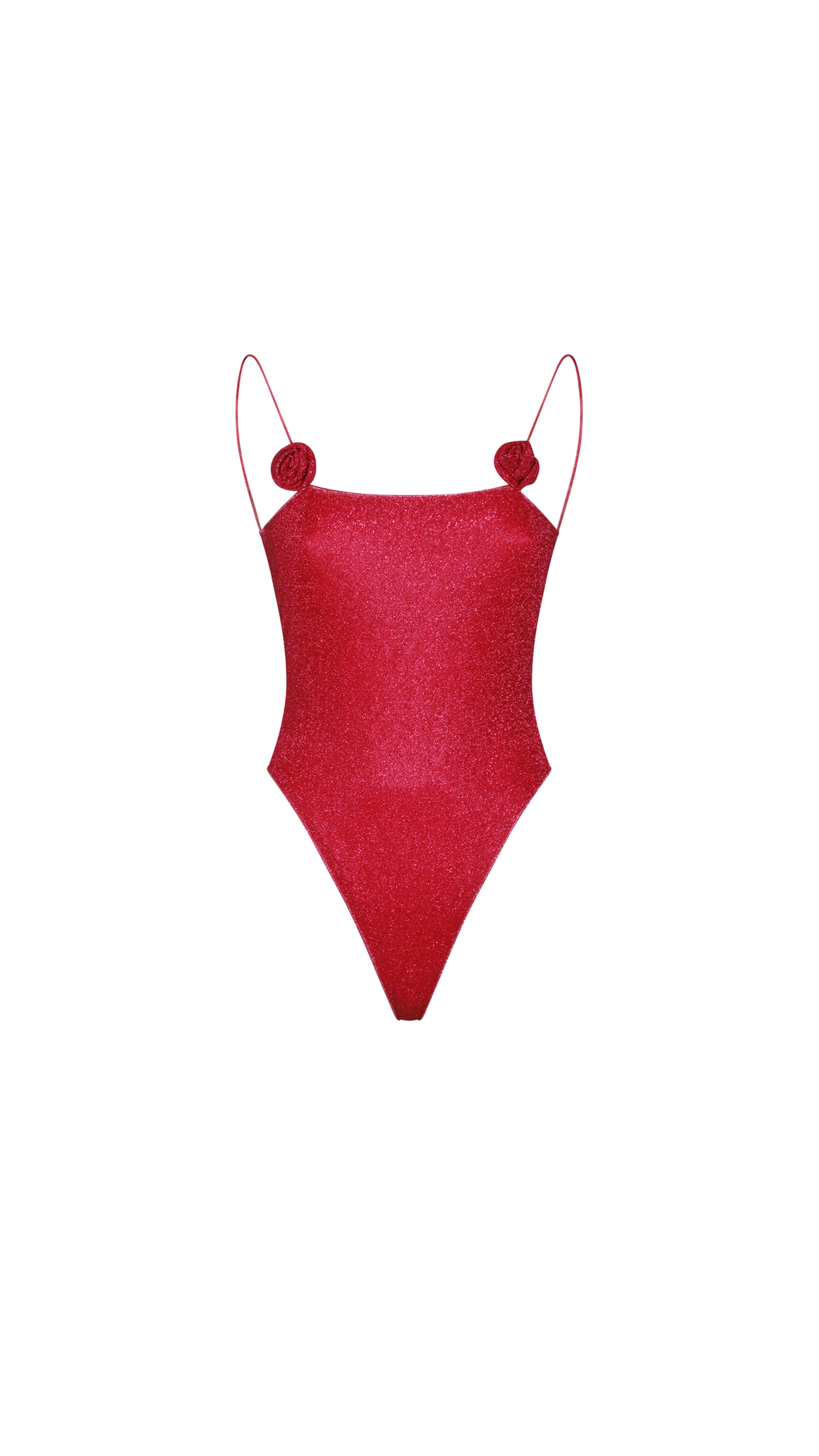 One Piece Roses Maillot In Lurex - Fuchsia