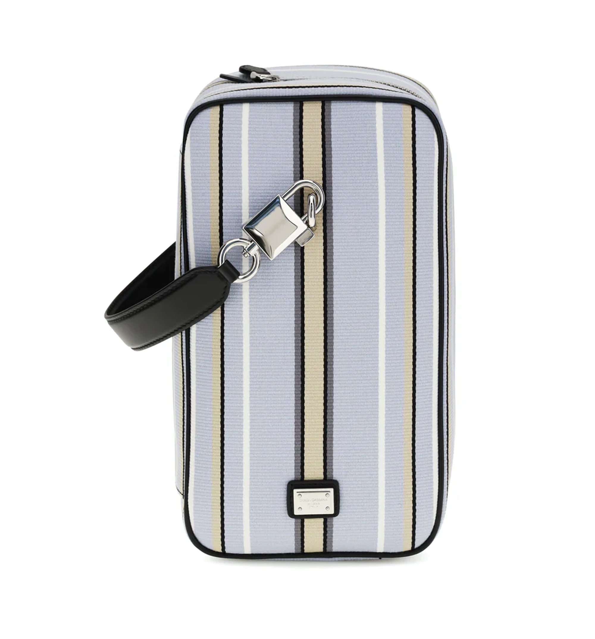 Lock Jacquard Fabric Handbag