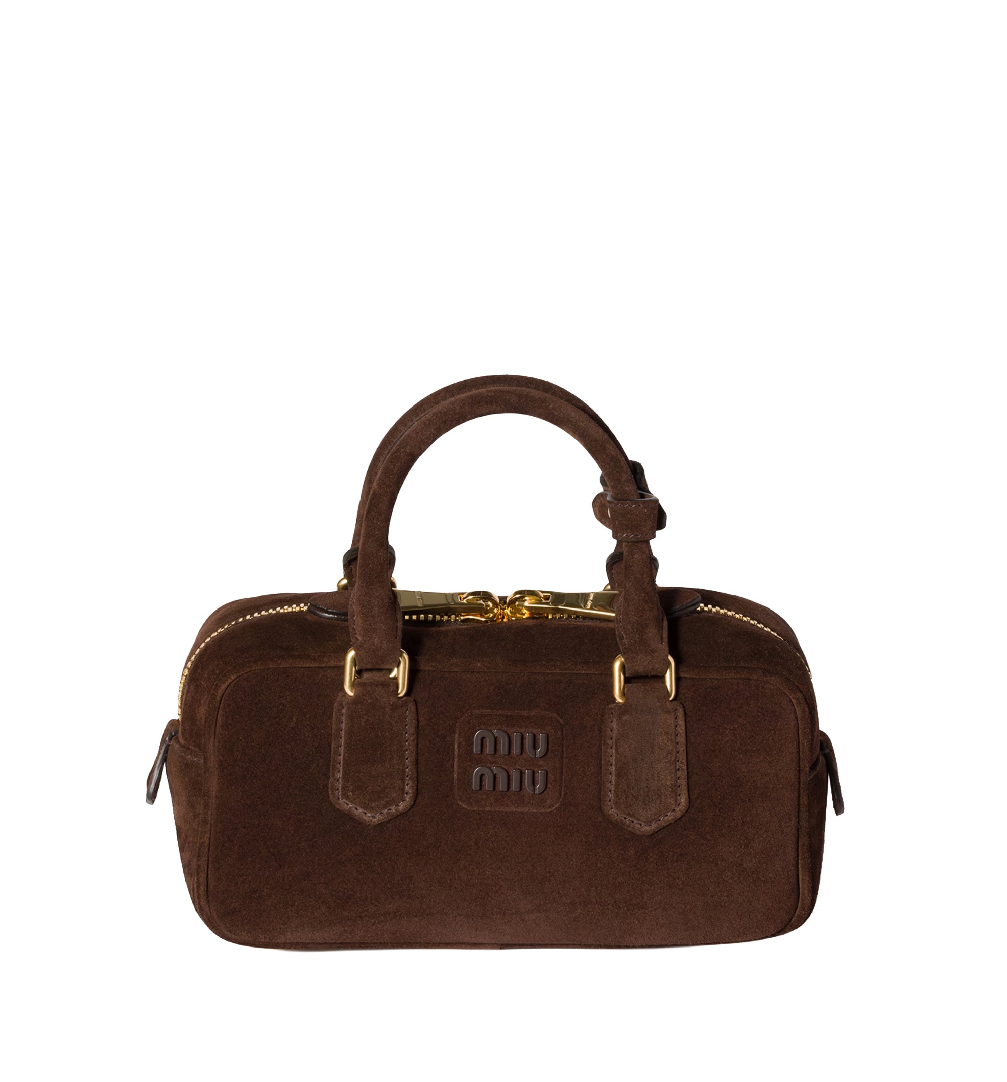 Arcadie Padded Suede Top-Handle Bag