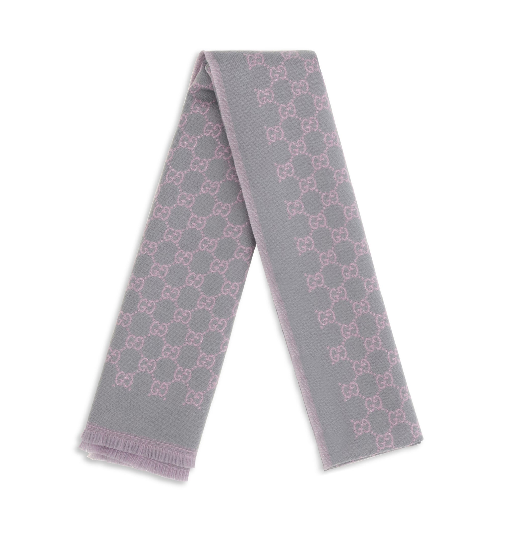 Embroidered Wool Blend Scarf