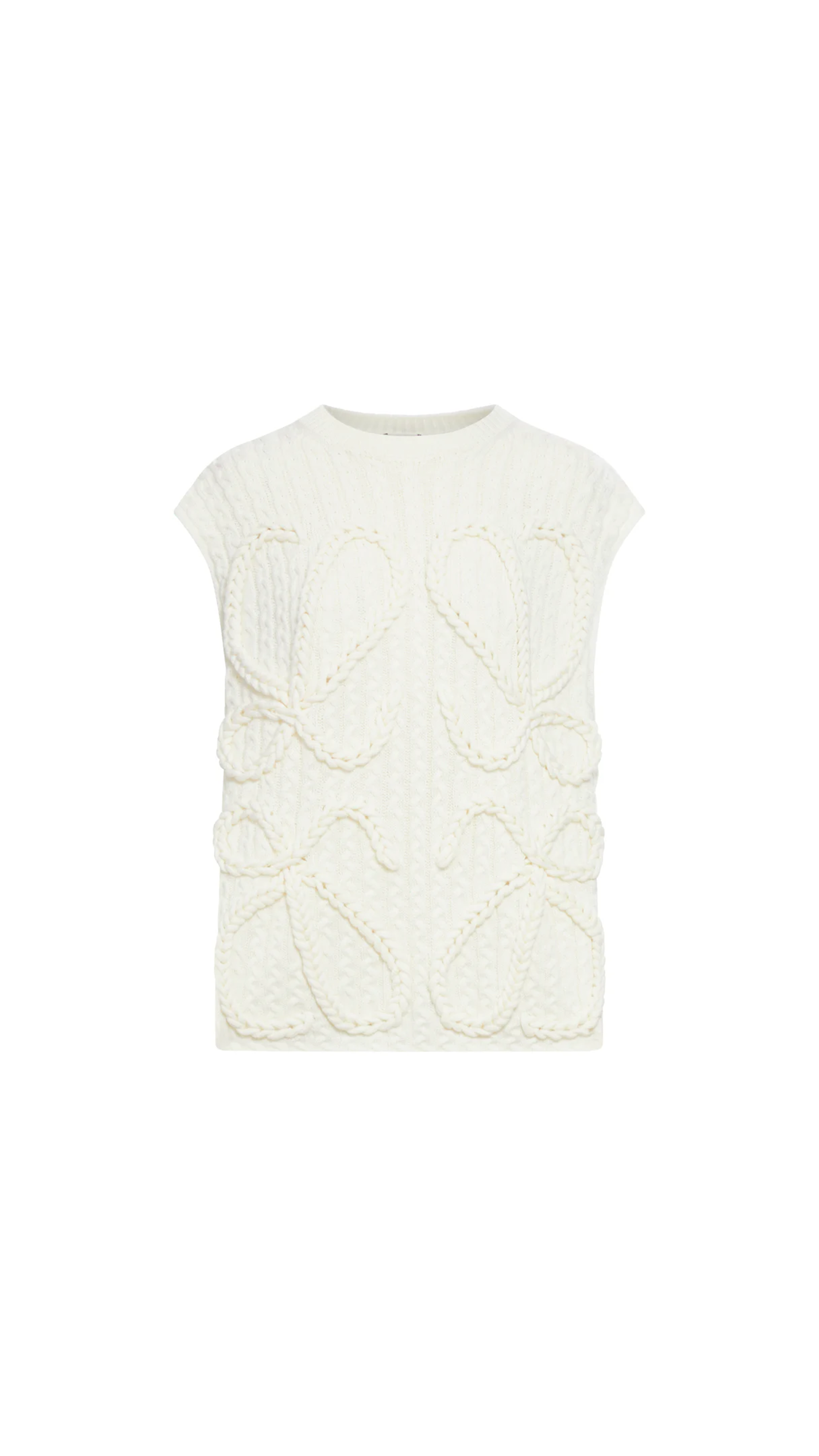 Anagram Vest in Wool - White