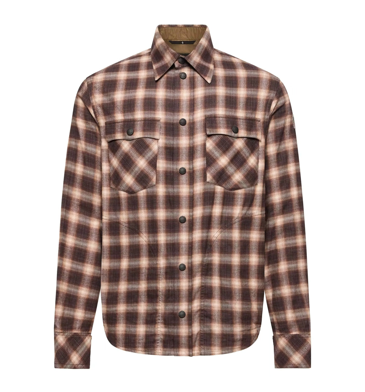 Check Cotton Blend Long Sleeve Shirt