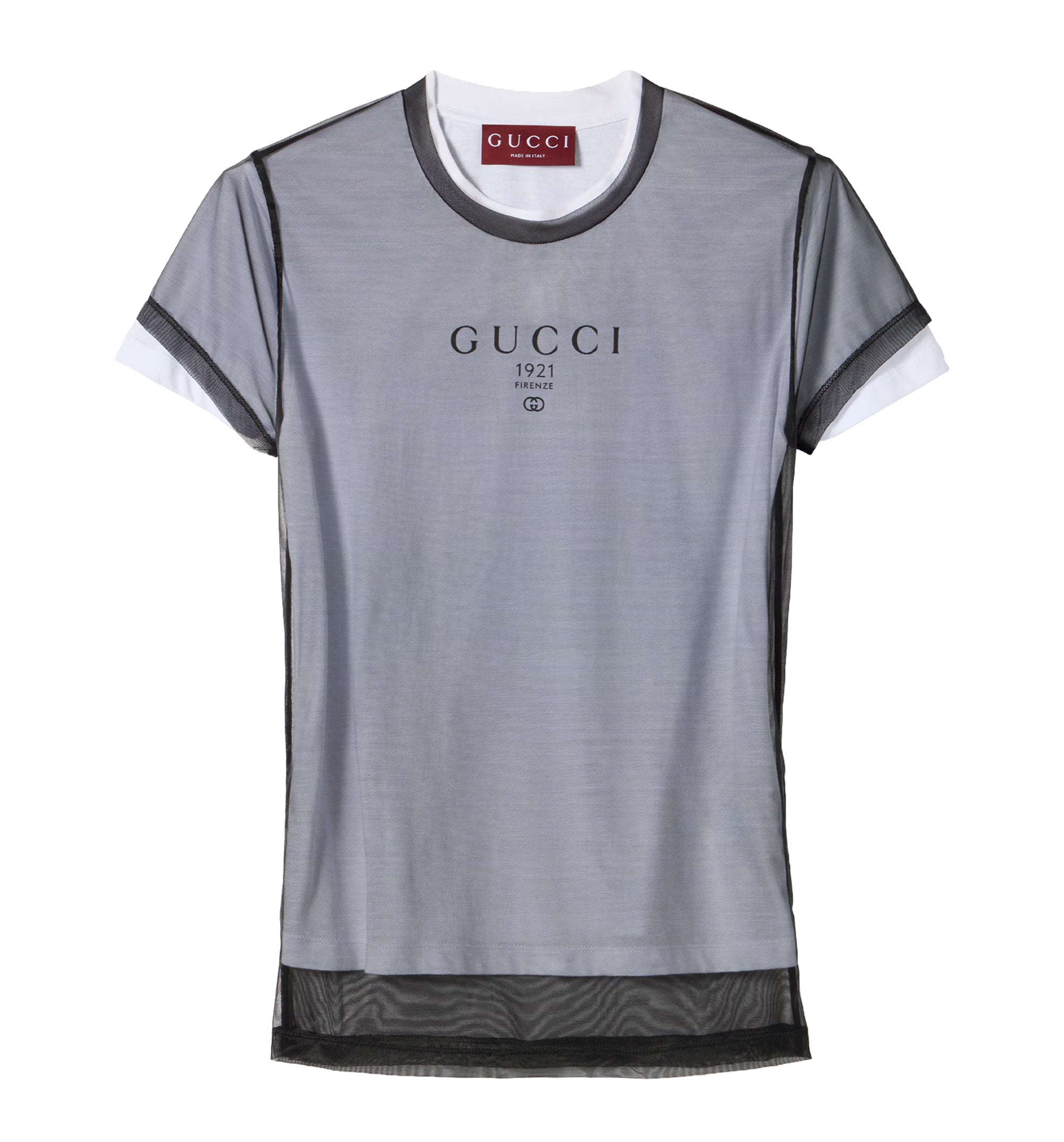 Double Layered Jersey T-Shirt With Print