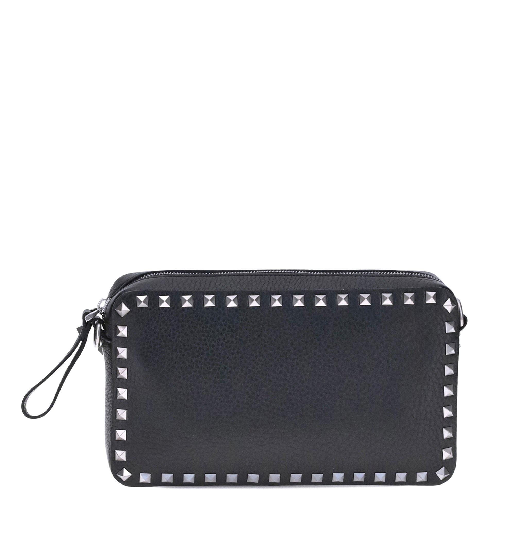 Rockstud Shoulder Bag In Grainy Calfskin