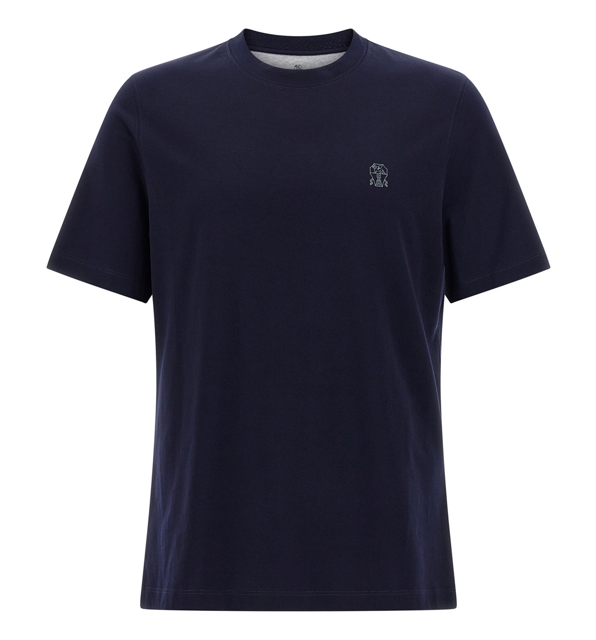 Cotton Jersey Crew Neck T-Shirt With Logo