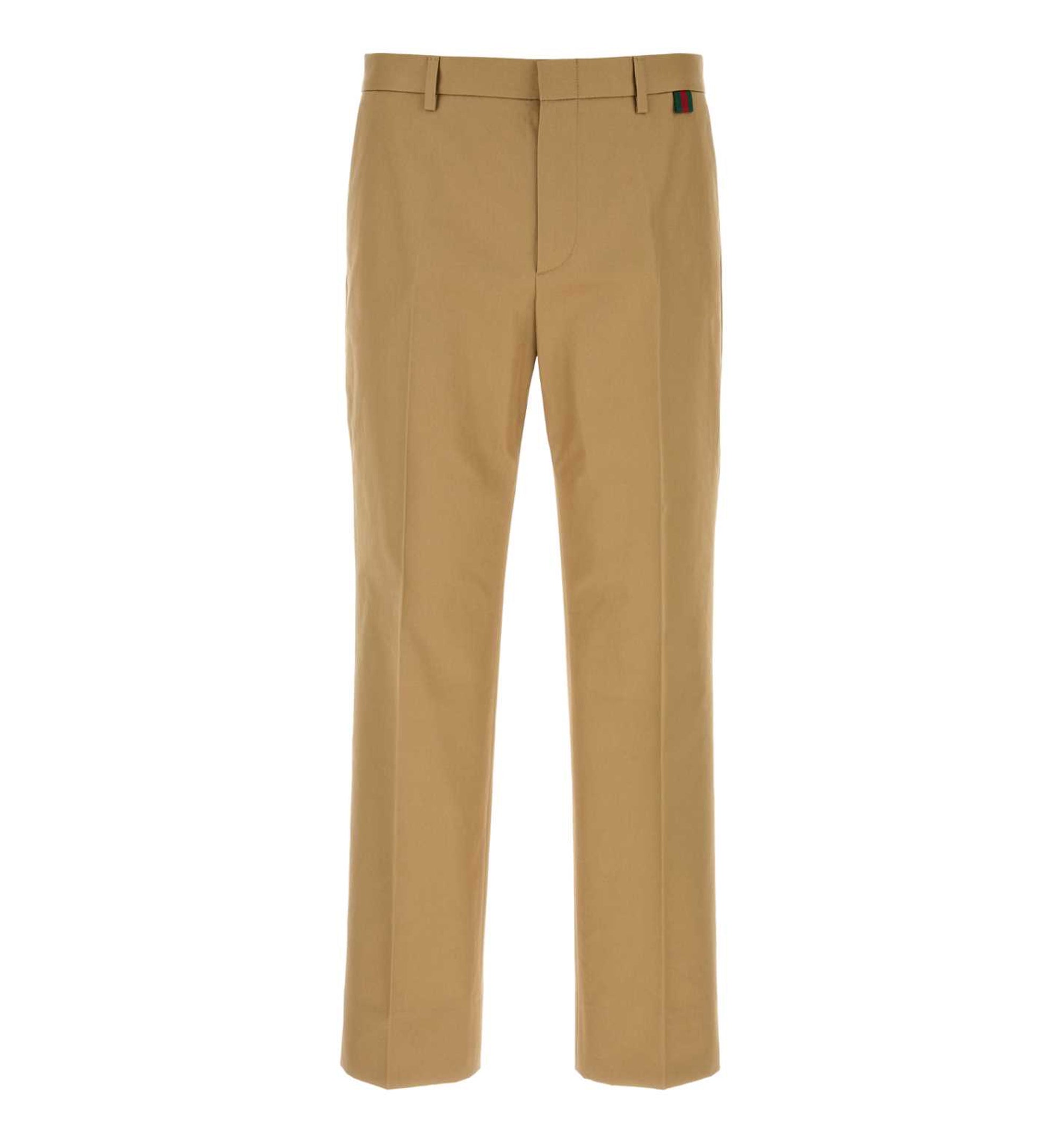 Cotton Twill Pants with Web Detail