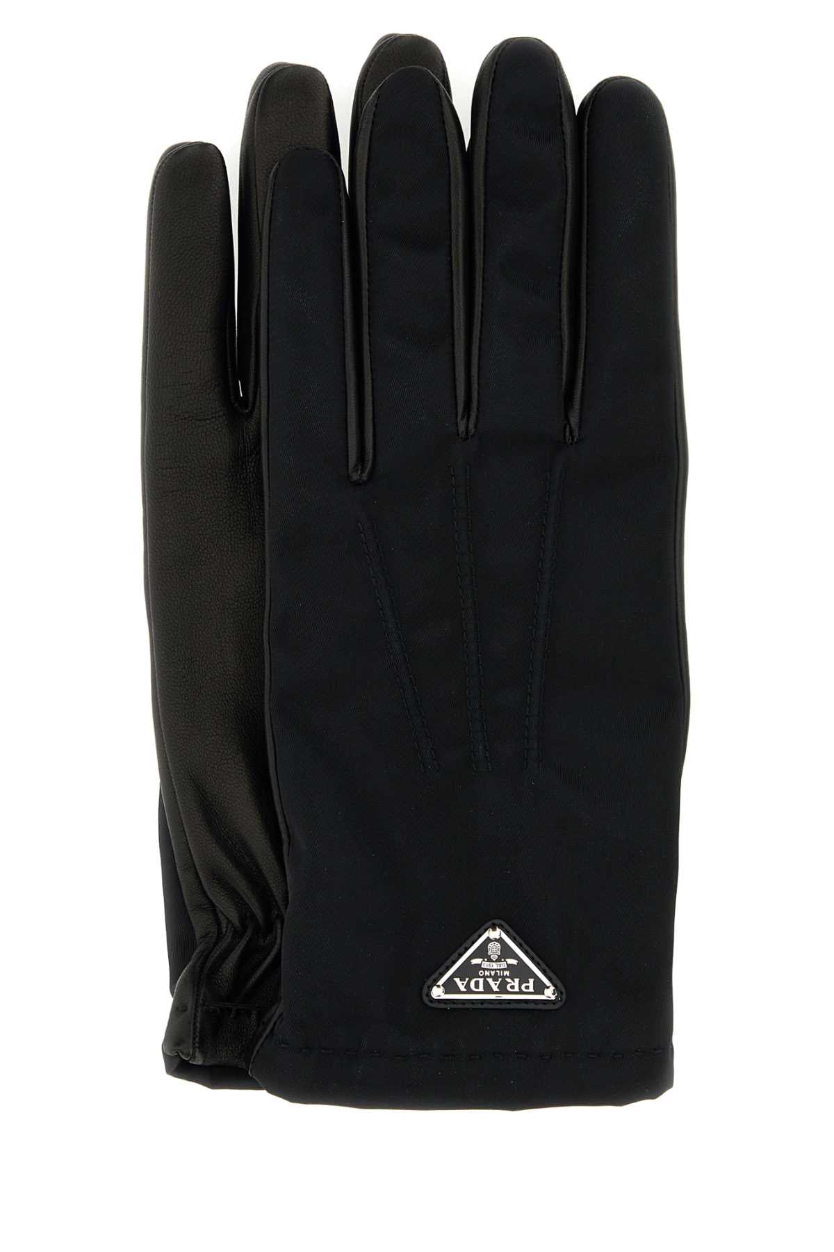 Re-nylon And Nappa Leather Gloves