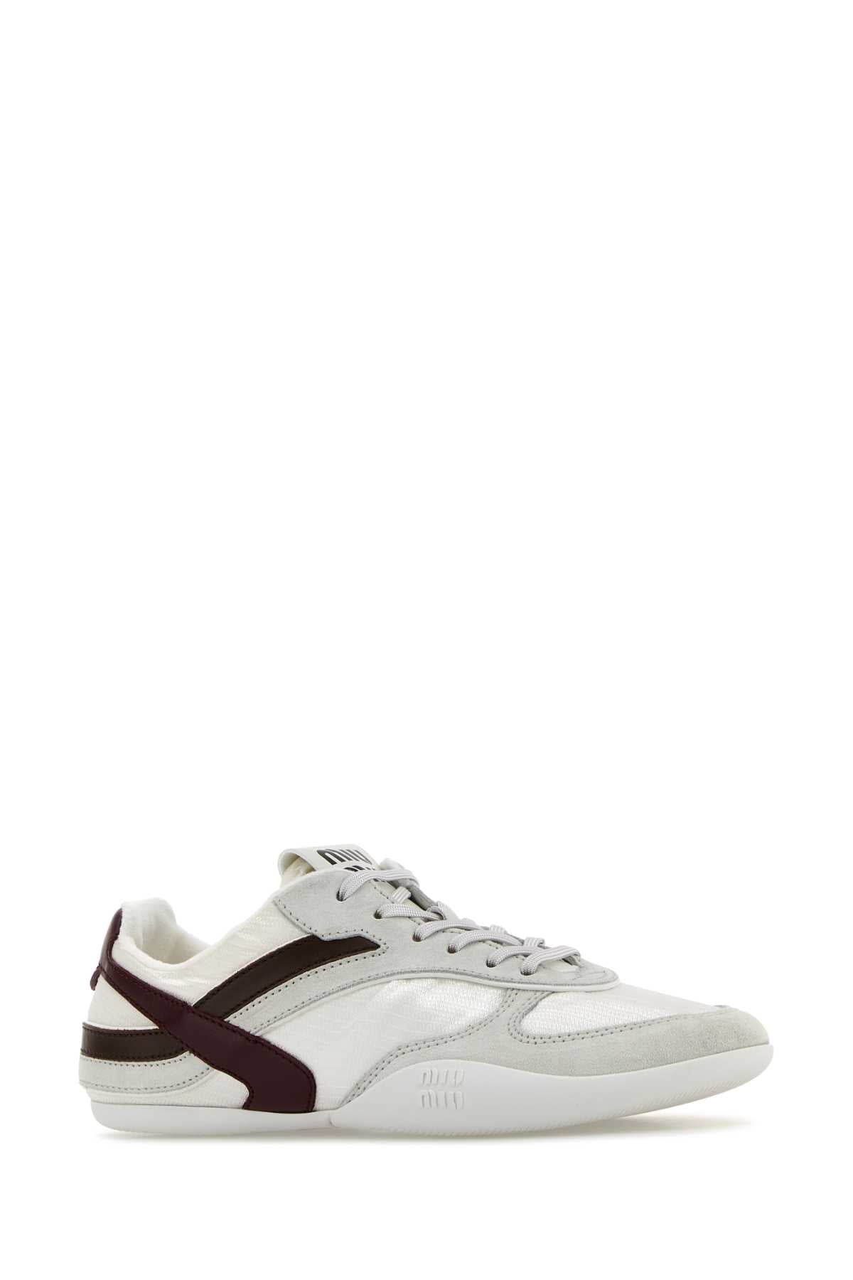 Gymnasium Bicolor Sneakers in Technical Fabric and Suede
