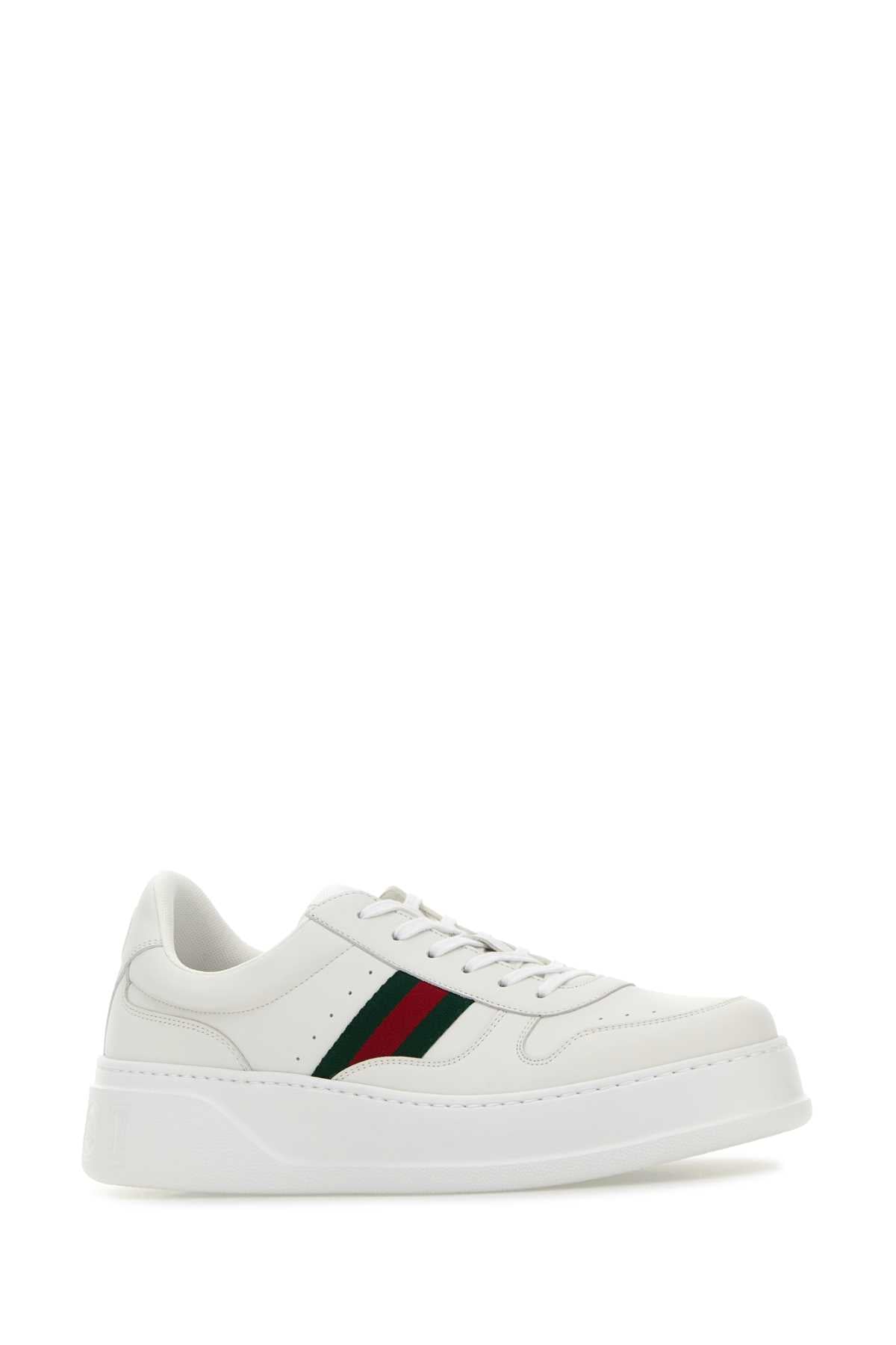 Chunky Sneaker In White Leather