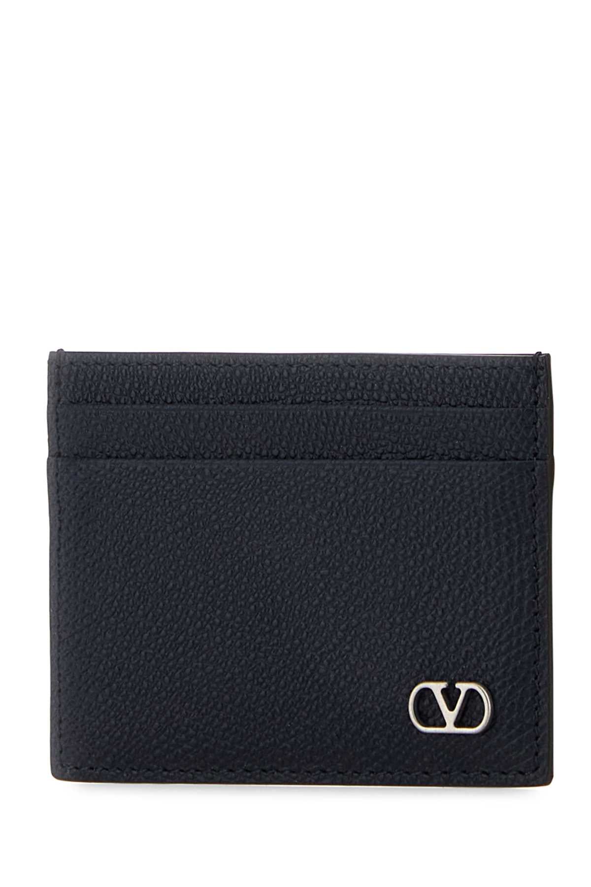 VLogo Signature Leather Card Holder