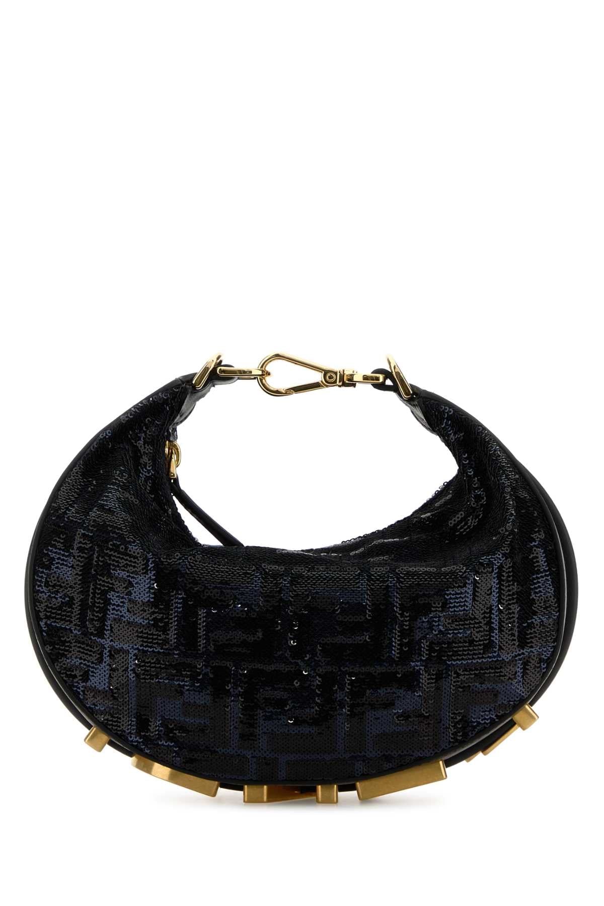 Embellished fabric mini Fendigraphy handbag