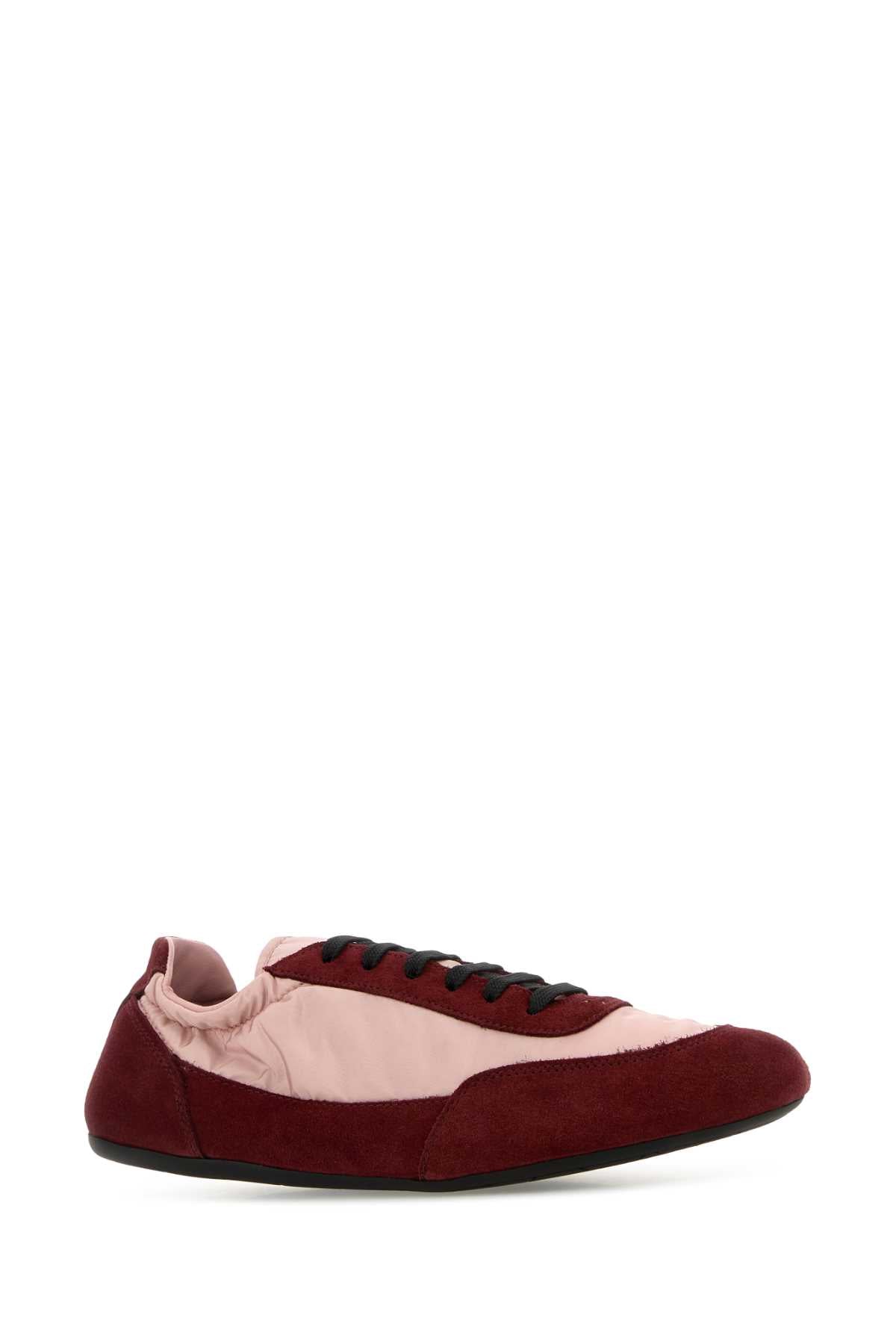 Collapse Re-Nylon And Suede Sneakers