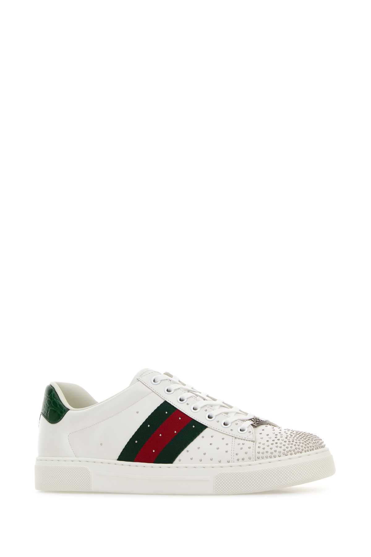 Men's Gucci Ace Studded Sneaker With Web