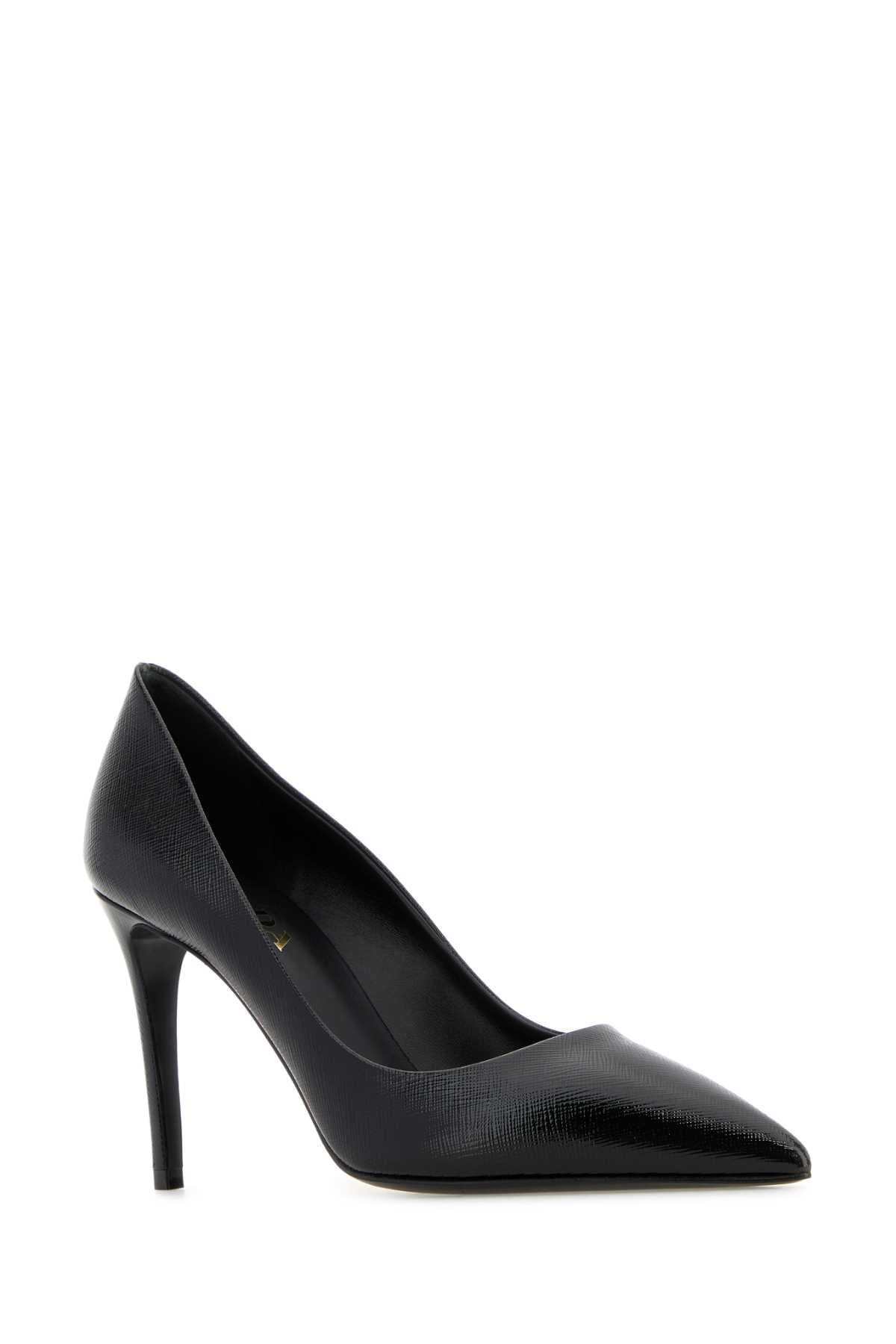 Patent Saffiano Leather Pumps