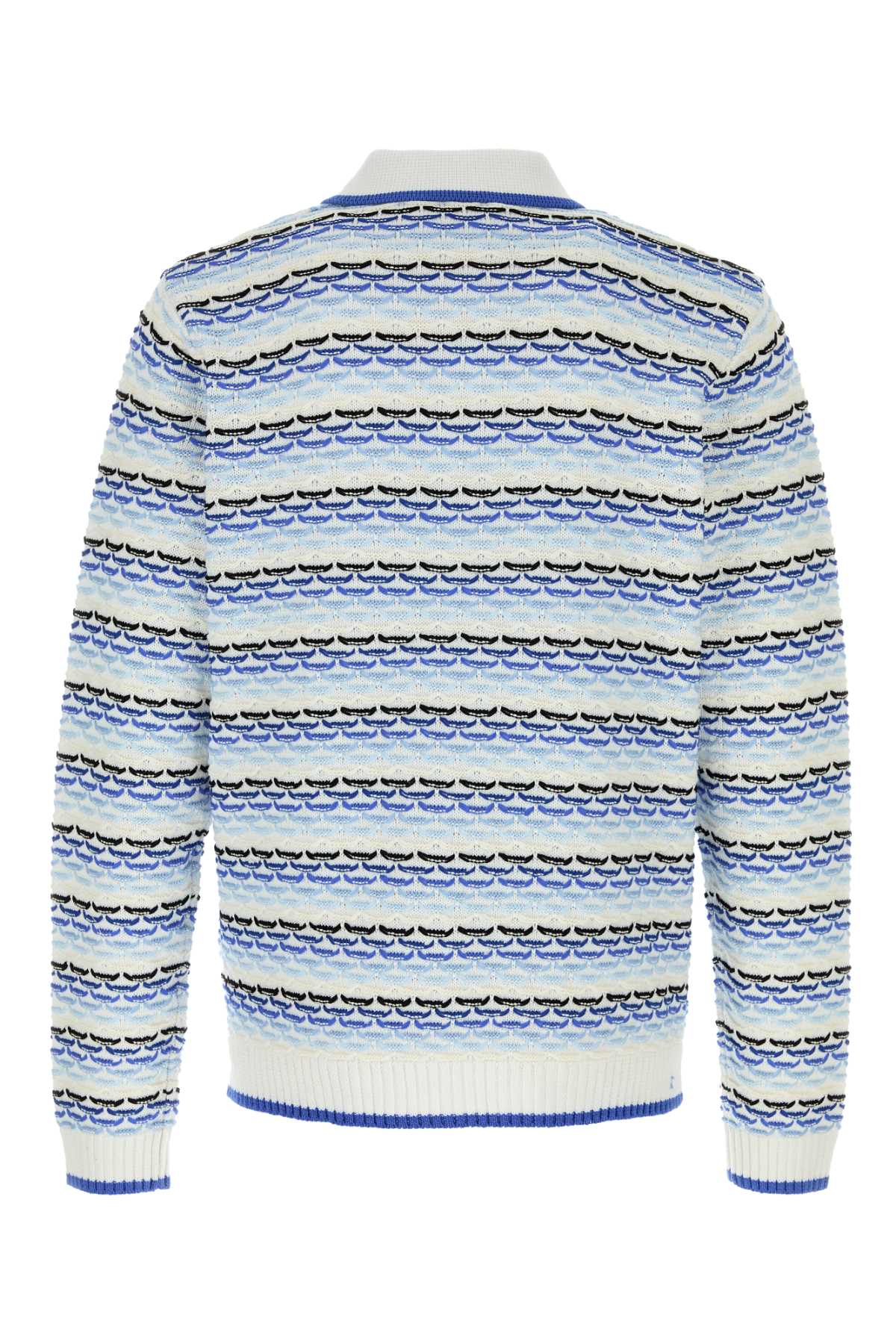 Tuck Stitch Long Sleeve Polo Shirt