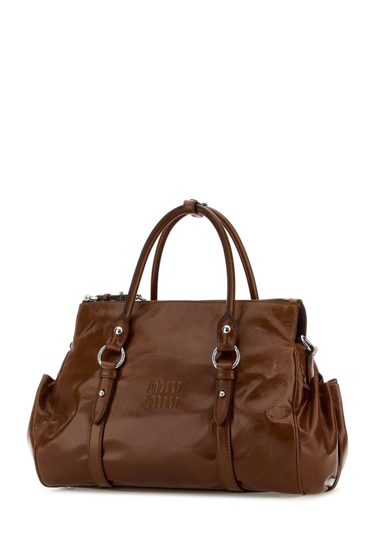 Shiny Leather Handbag