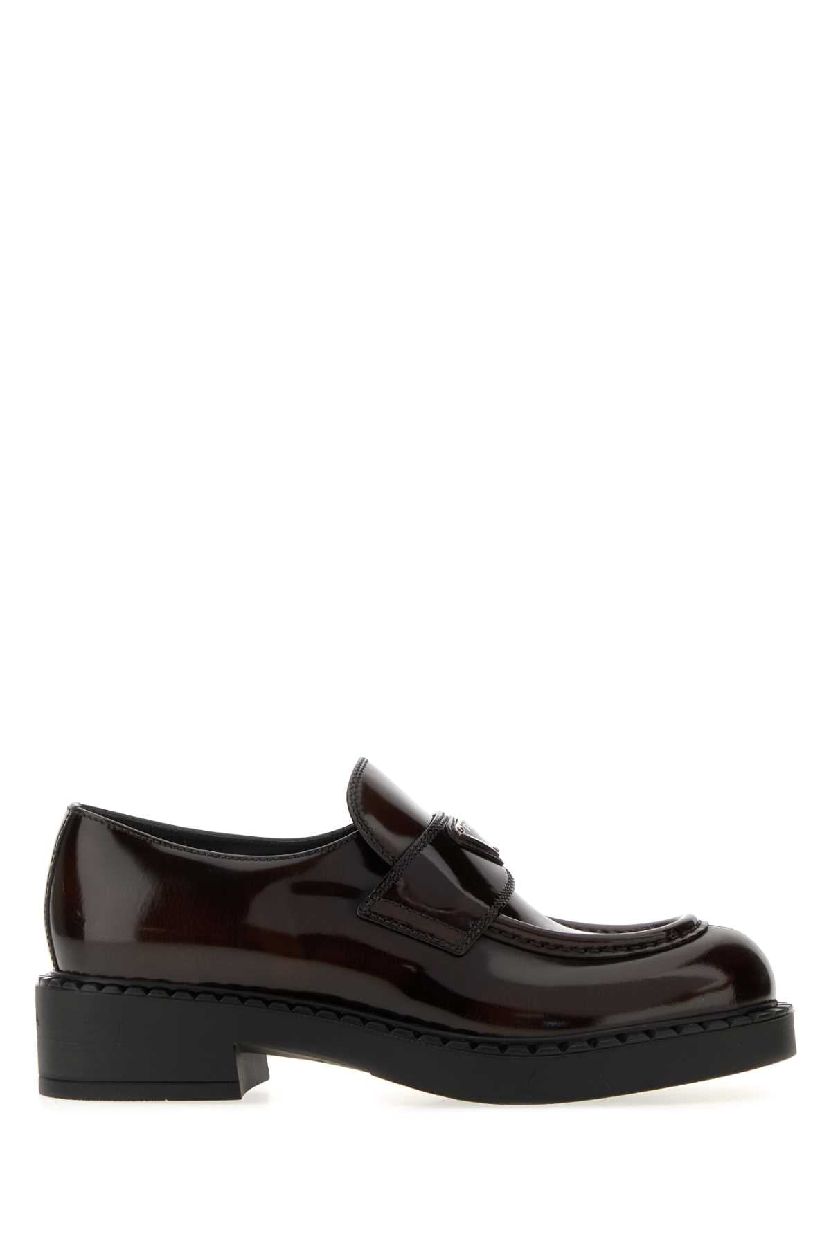 Chocolate Brushed Leather Loafers