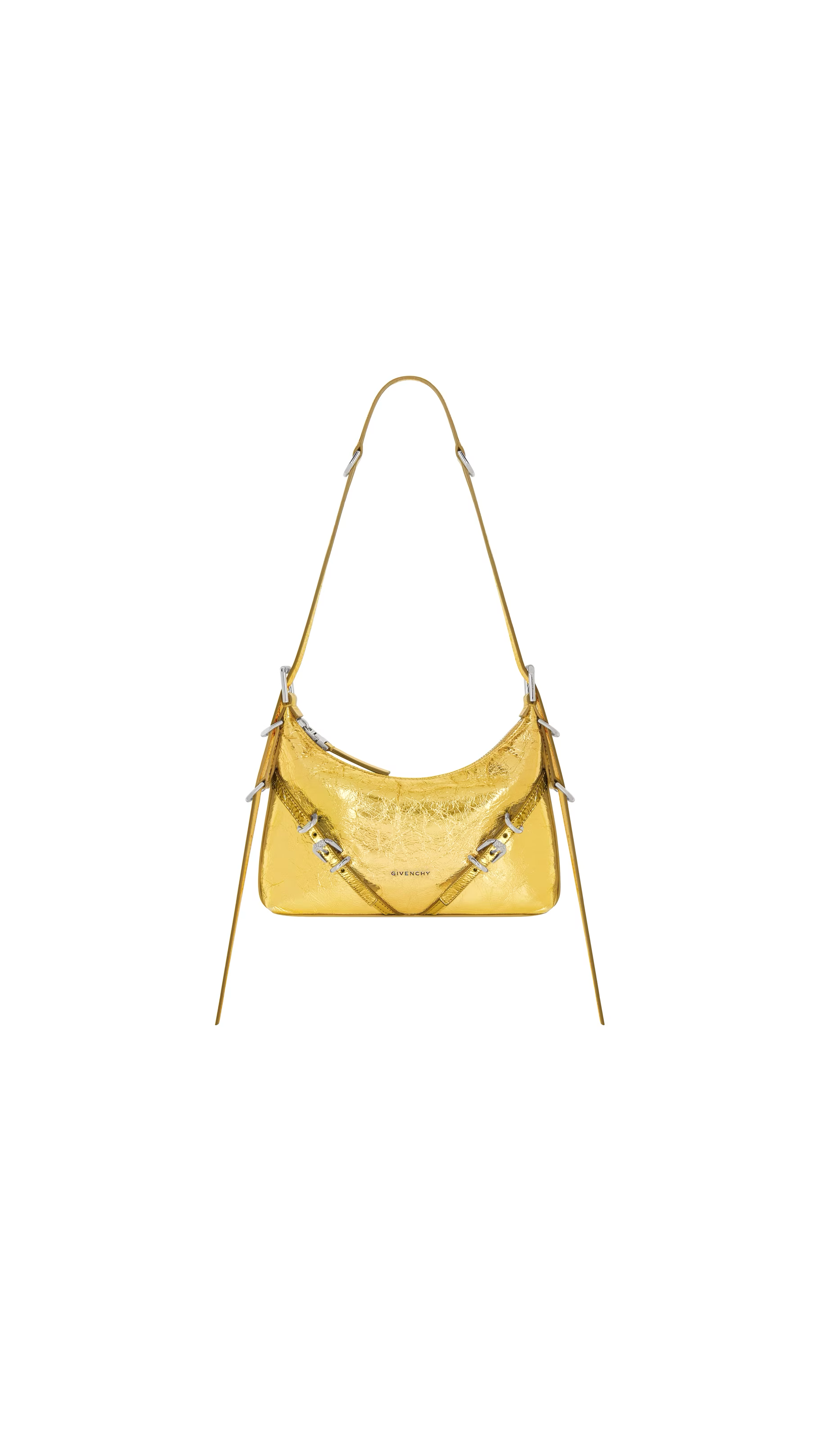 Mini Voyou Bag In Laminated Leather - Gold