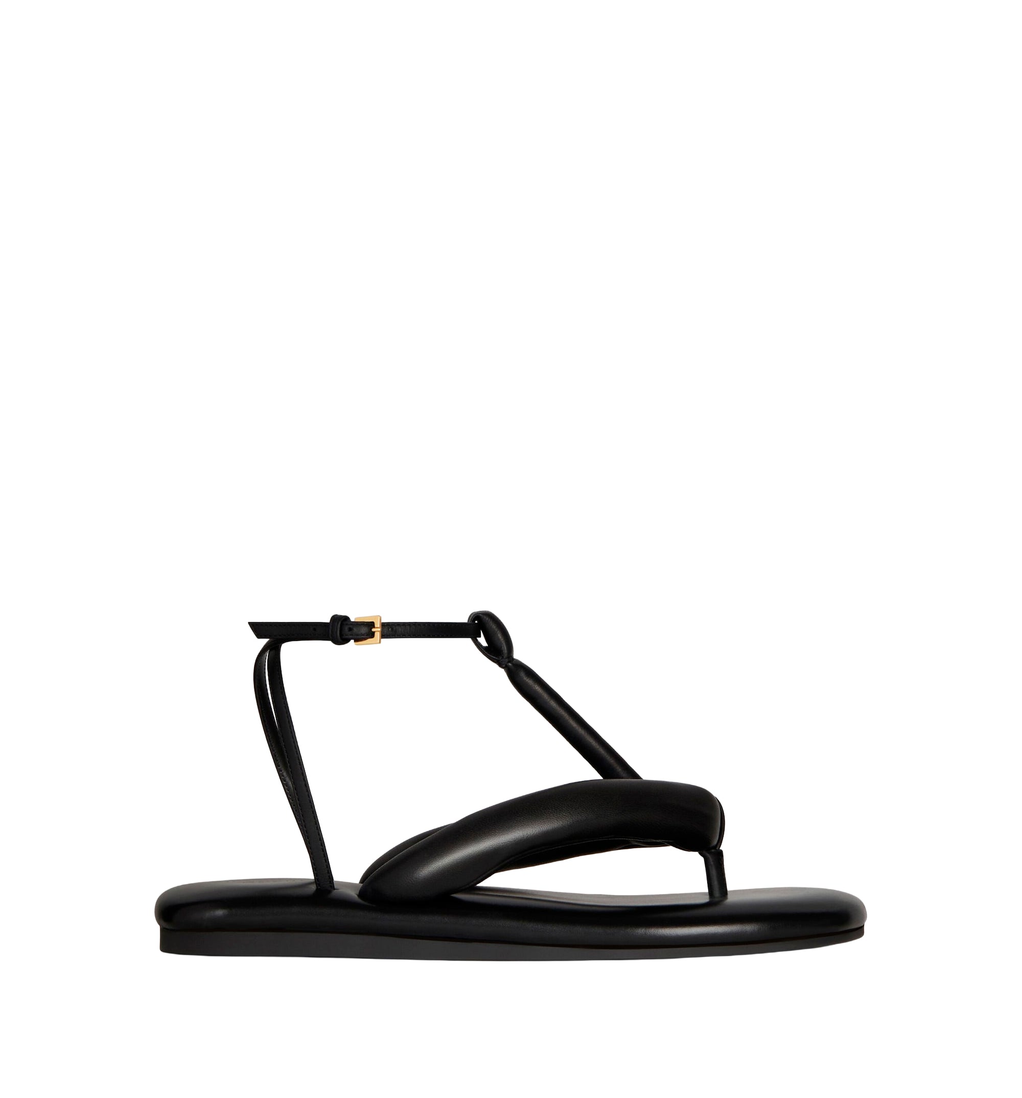 Boudoir bicolor thongs in nappa leather
