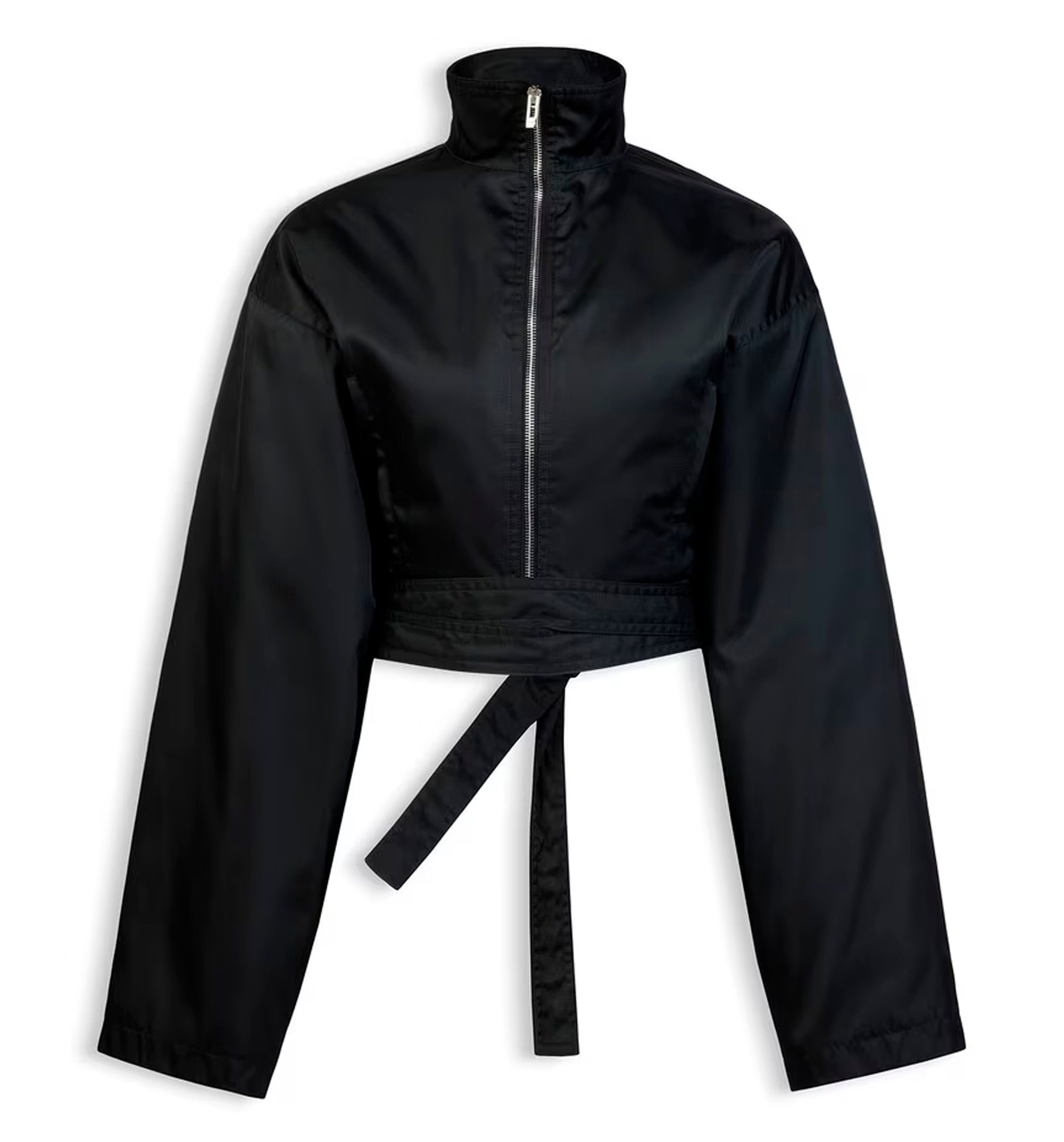 Taffeta Belted Bomber