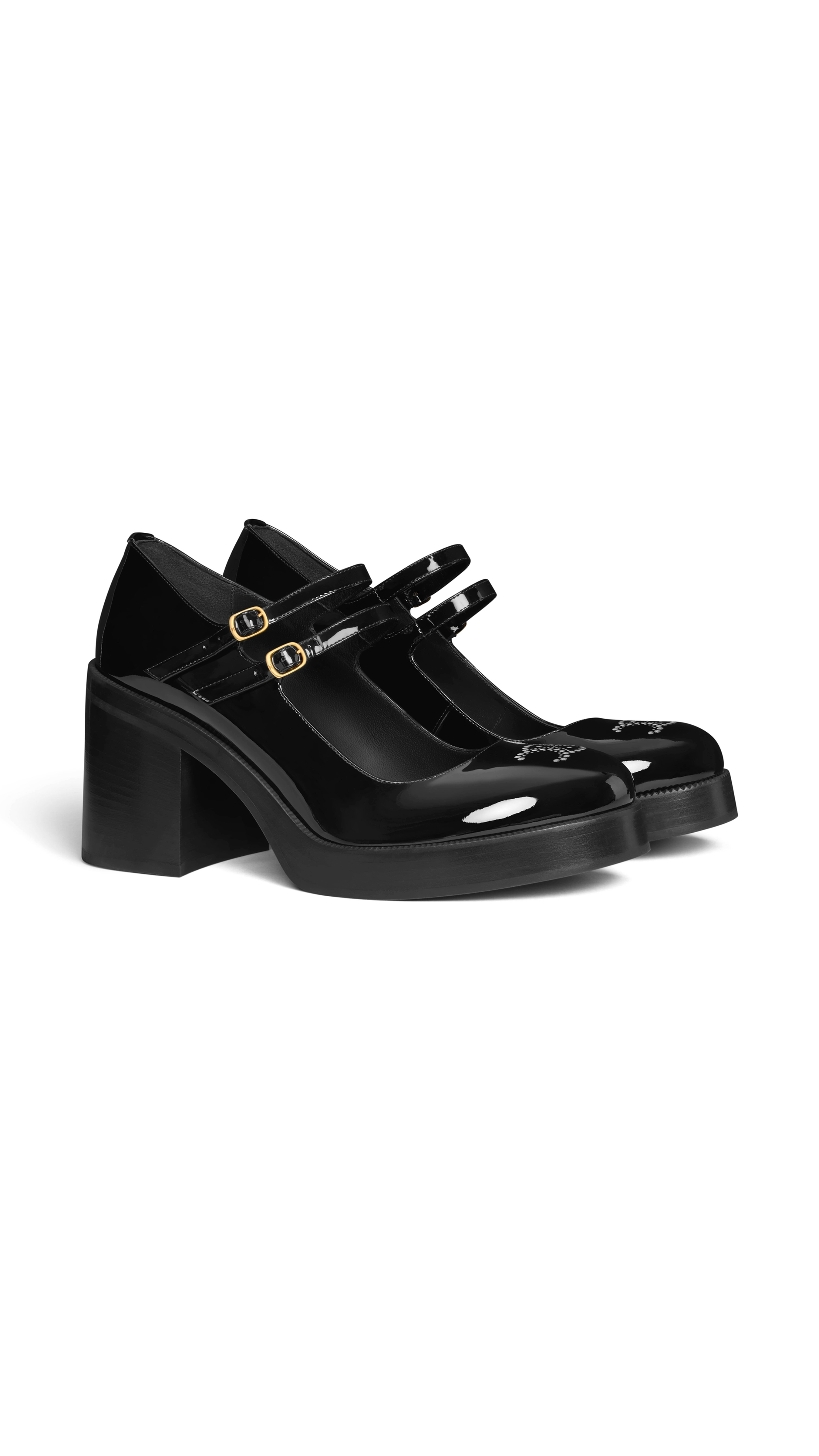 Tess Babies in Patent Calfskin - Black