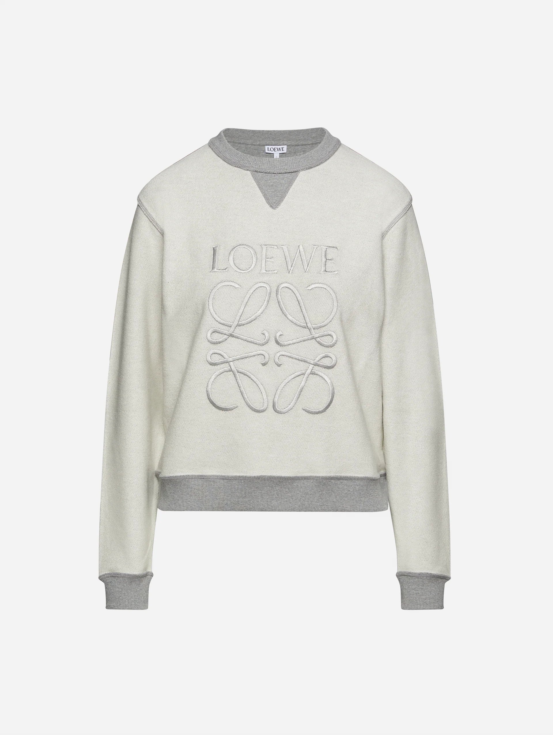 Anagram Regular Fit Sweatshirt in Cotton - Grey Melange