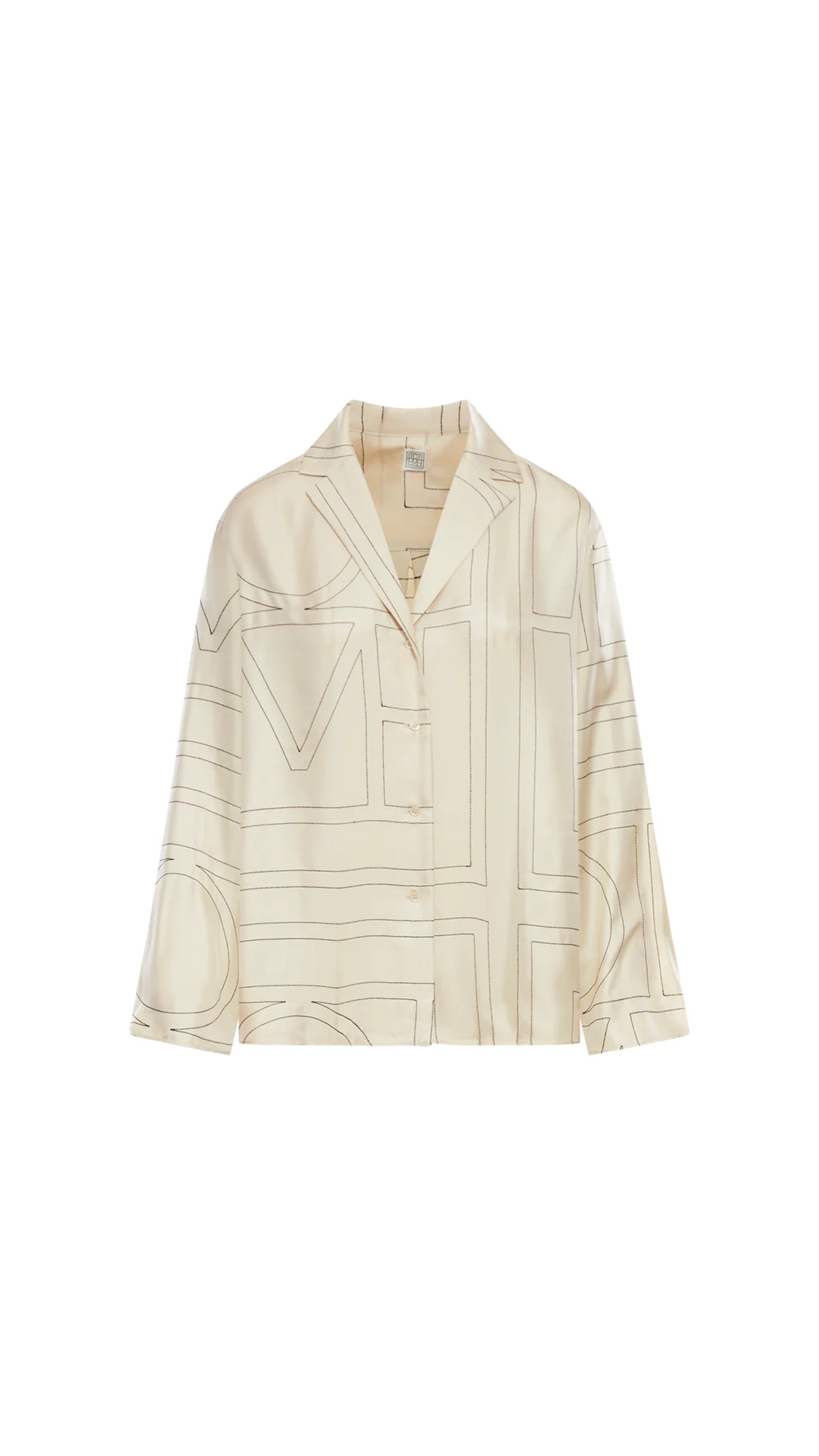 Monogram Silk PJ Shirt - Ivory