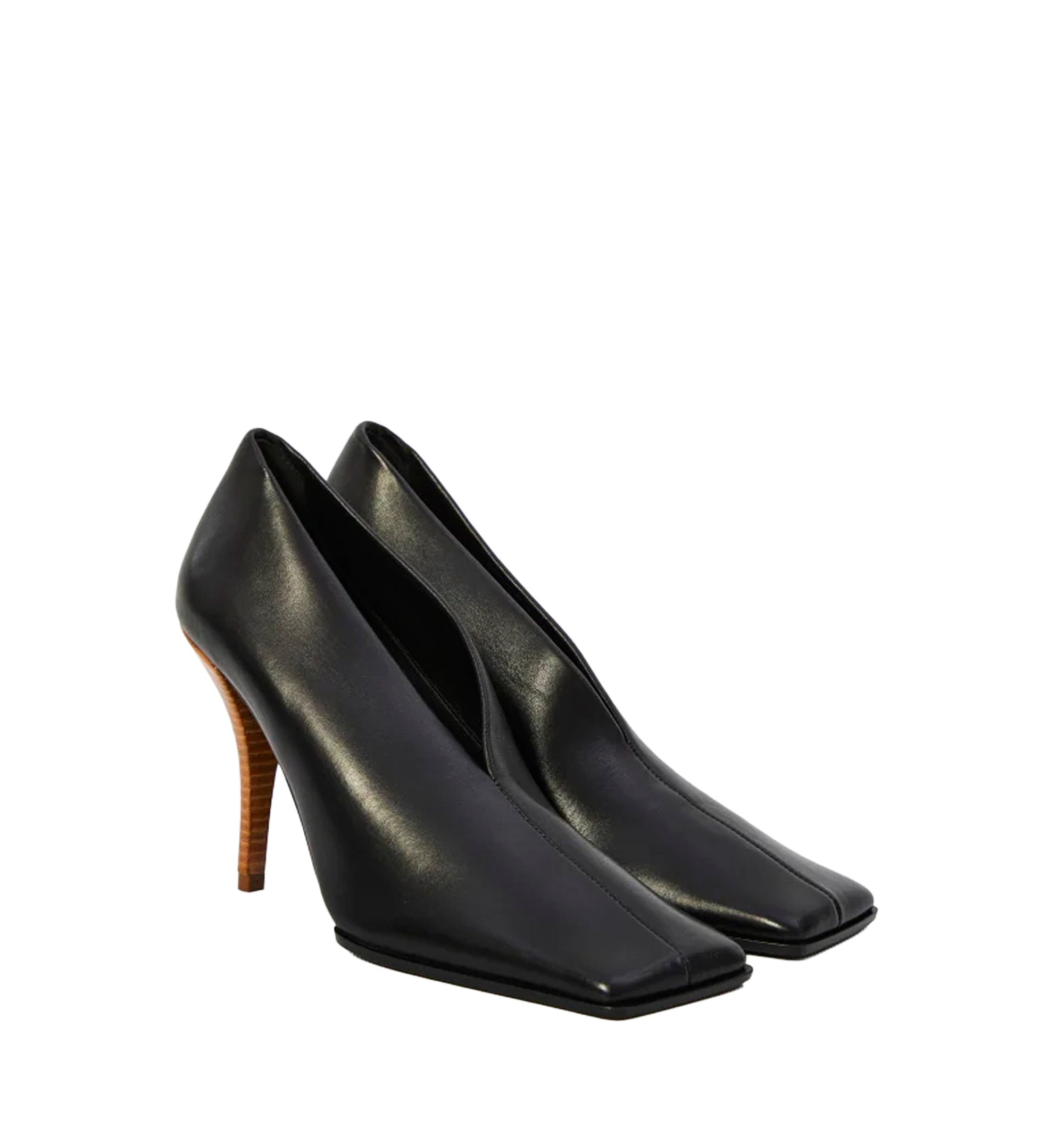 Soft Square Pumps In Leather