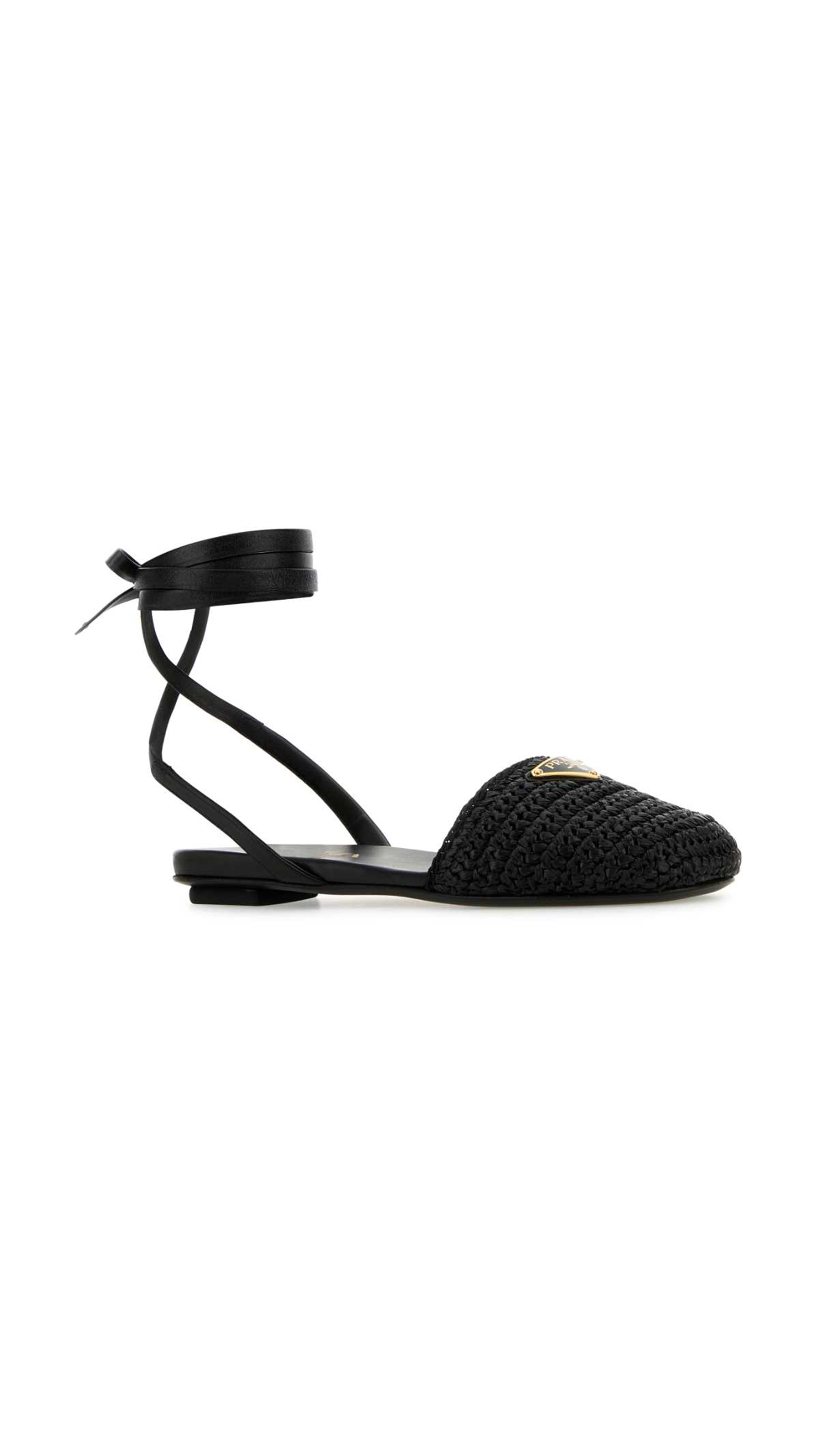 Crochets Flat Sandals - Black