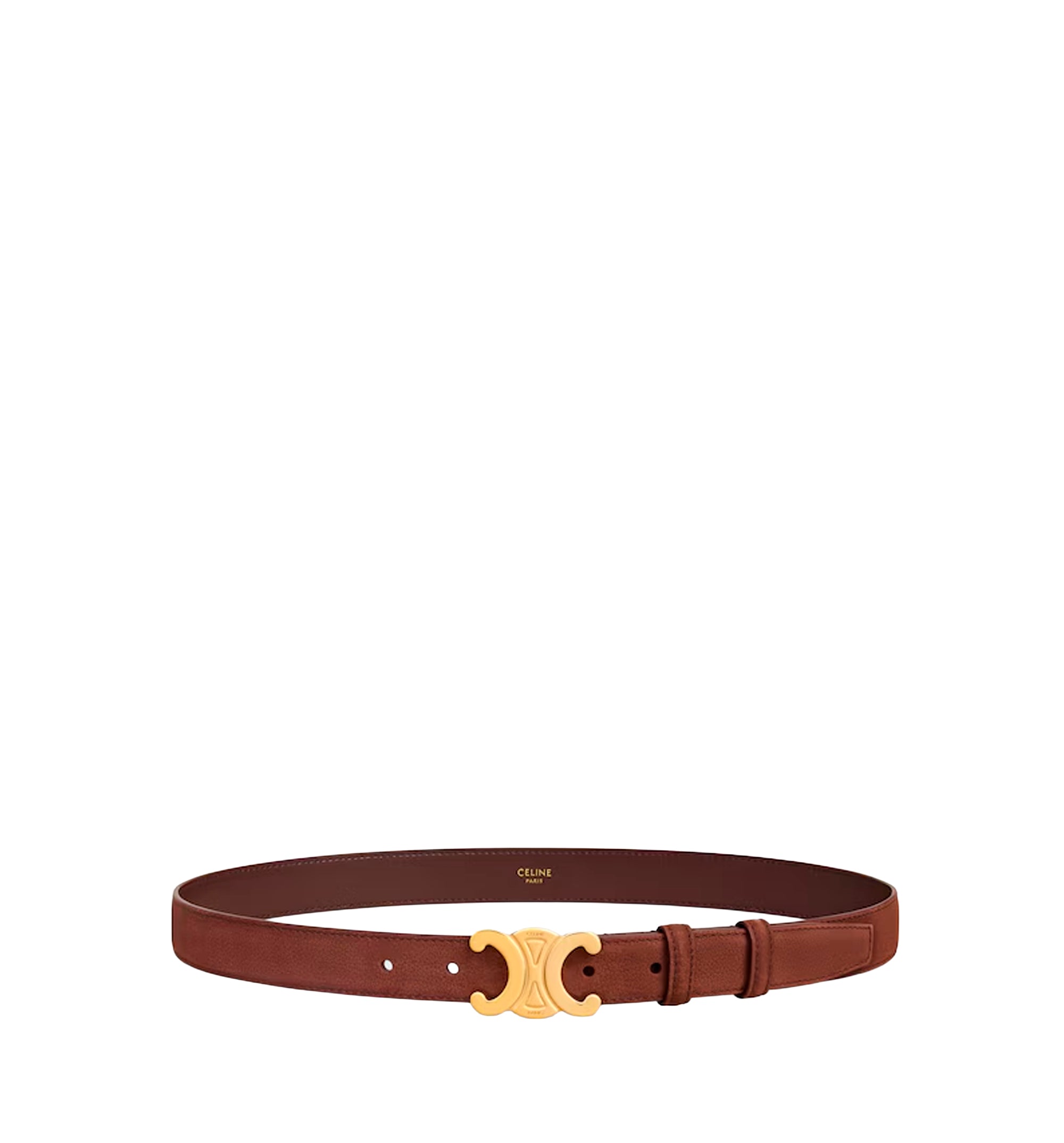Triomphe Belt 25mm In Grained Nubuck Calfskin