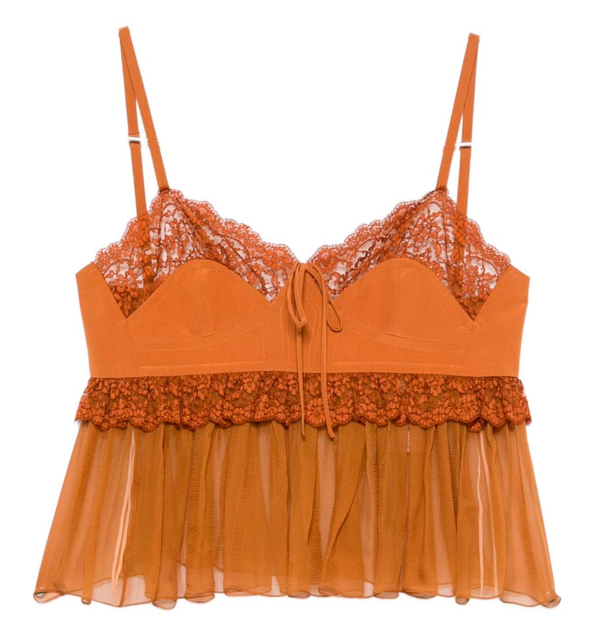 Lace-trim blouse