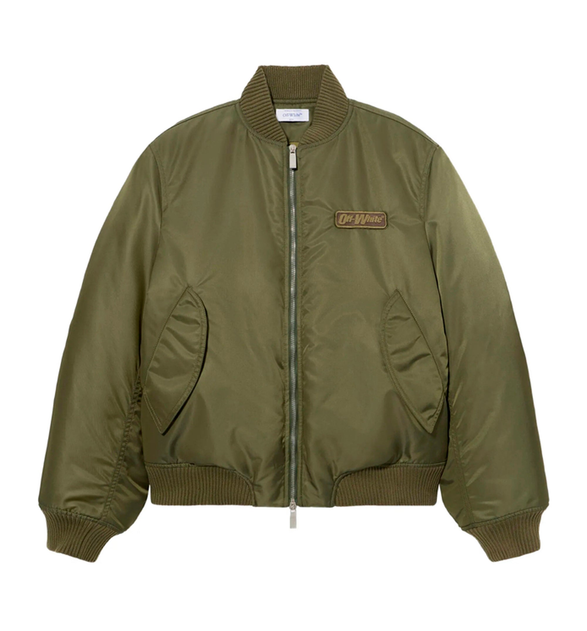 Off-White Embroidered Nylon Bomber Jacket