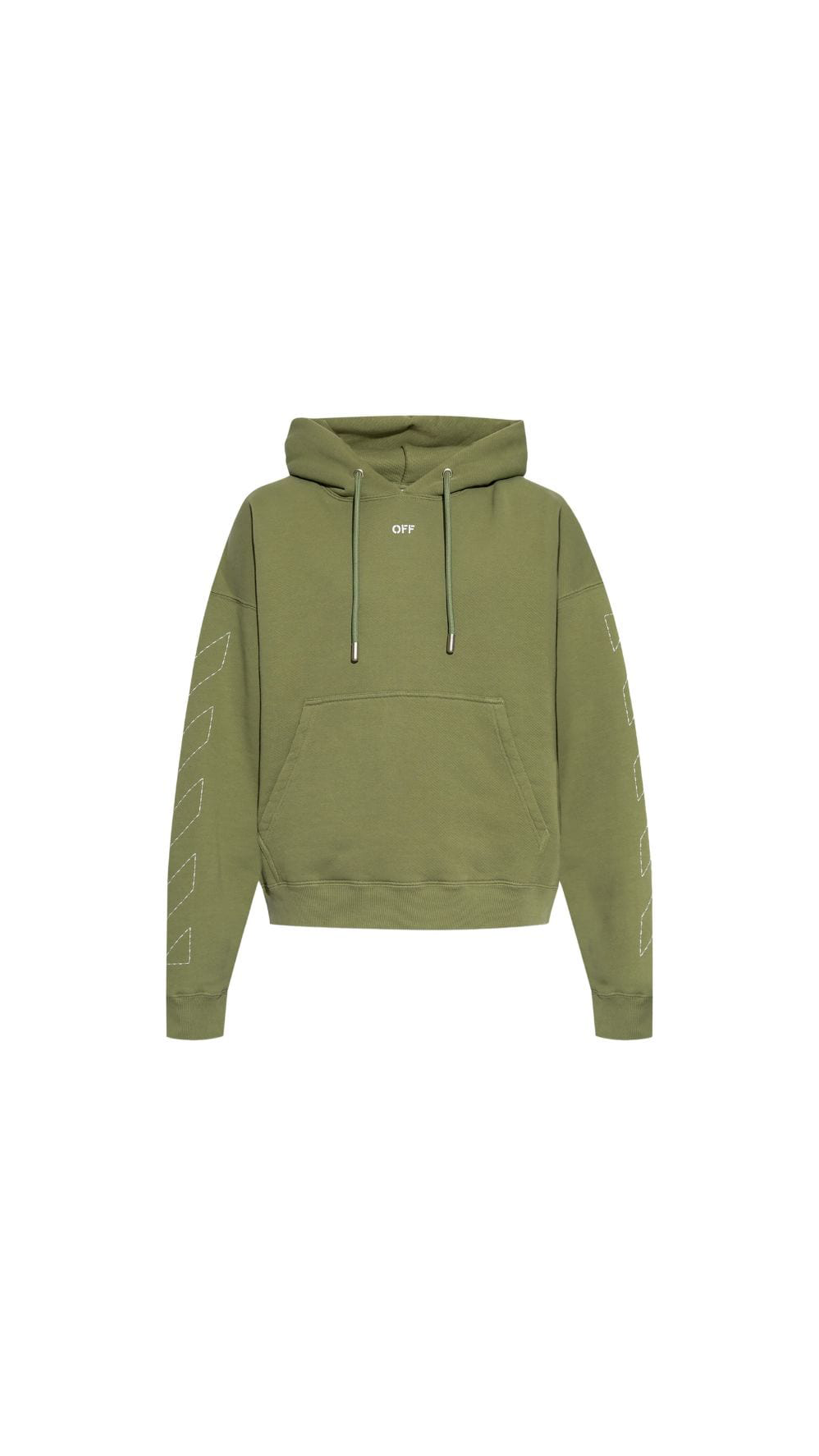 Arrow Embroidered Skate Hoodie - Khaki